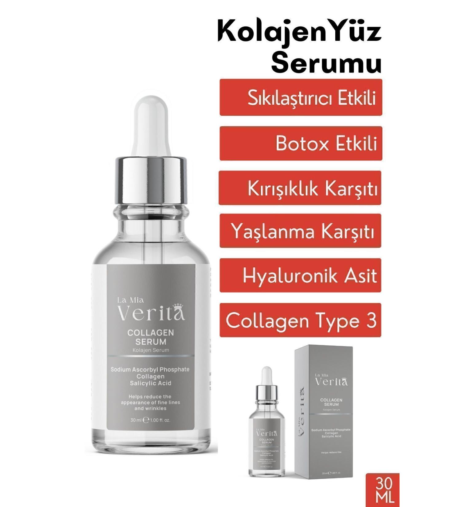 la mia verita Brightening Anti-Wrinkle Collagen Skin Care Serum with Hyaluronic Acid 30 ml - Buy Online on GoSupps.com