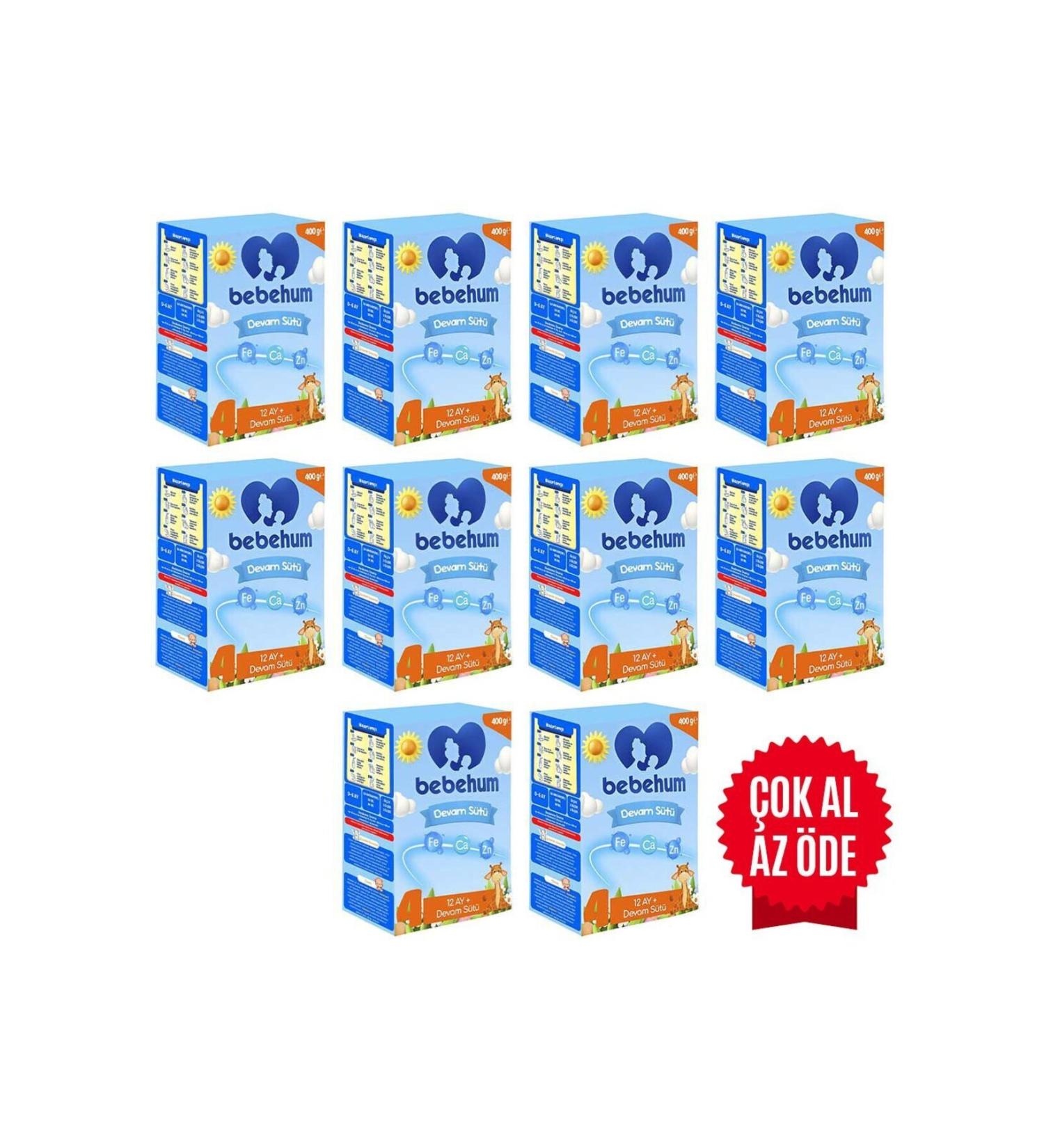 bebehum 4 Follow-On Milk 400 gr 12 Months 10 Pieces - Buy Online on GoSupps.com