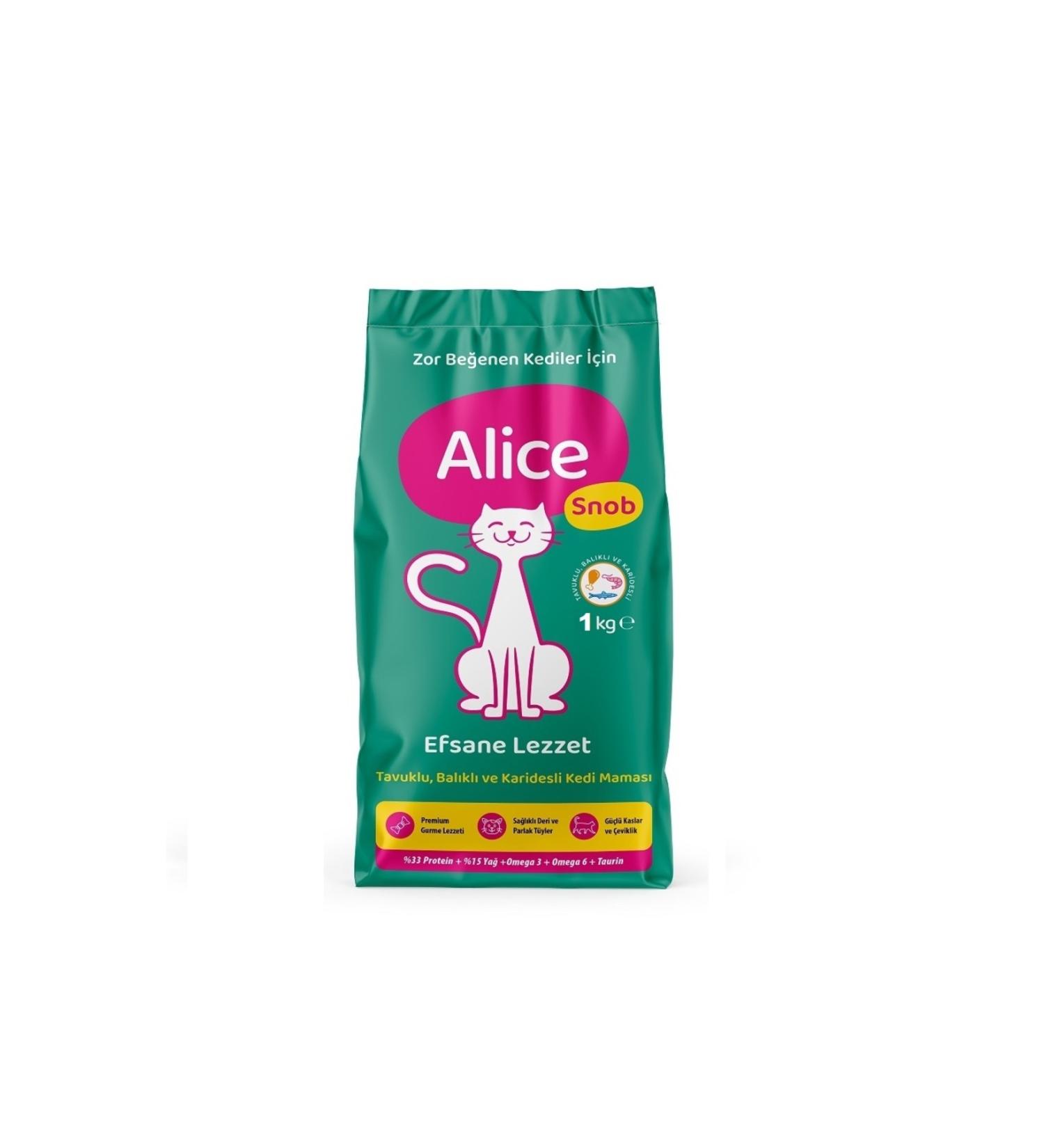 Alice Snob Chicken Adult Dry Cat Food 1 Kg - Buy Online on GoSupps.com