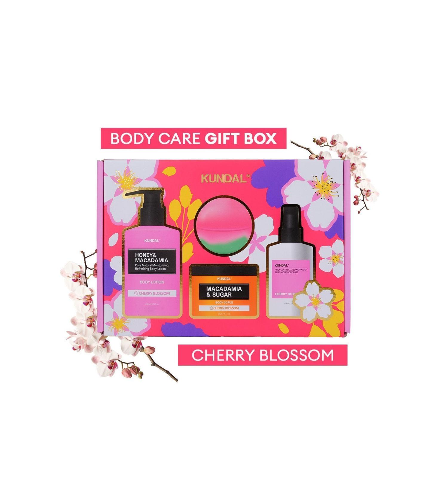 Kundal Intensive Moisturizing Effective Quadruple Body Care Set KUNDAL Body Care Gift Box (Cherry Blossom) - Buy Online on GoSupps.com