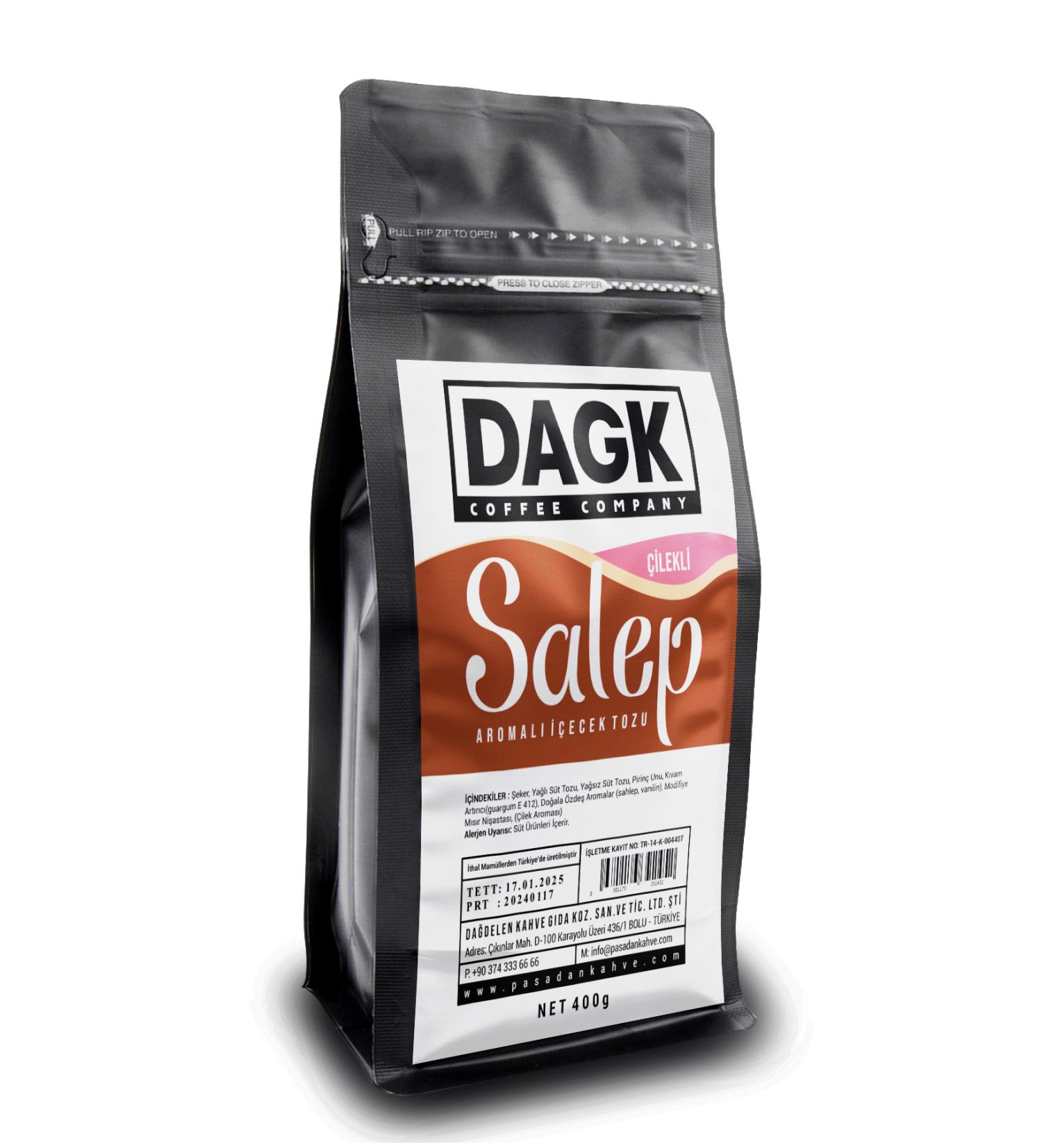 Dagk Strawberry Salep 400g (FLAVOURED POWDER DRINK) - Buy Online on GoSupps.com