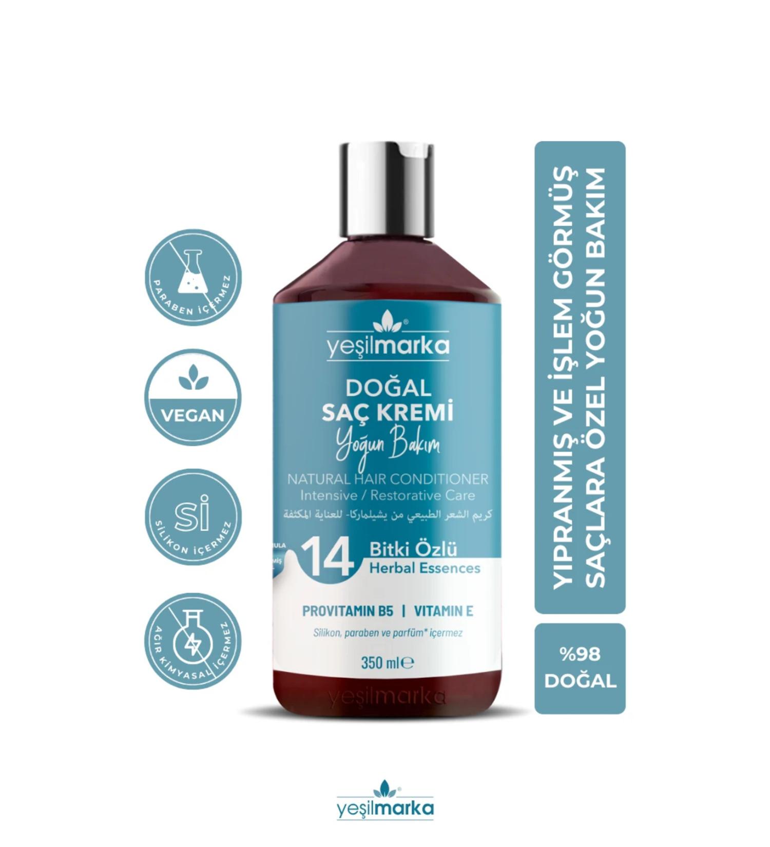 yesilmarka Natural Hair Conditioner Intensive Care 350ml - Buy Online on GoSupps.com