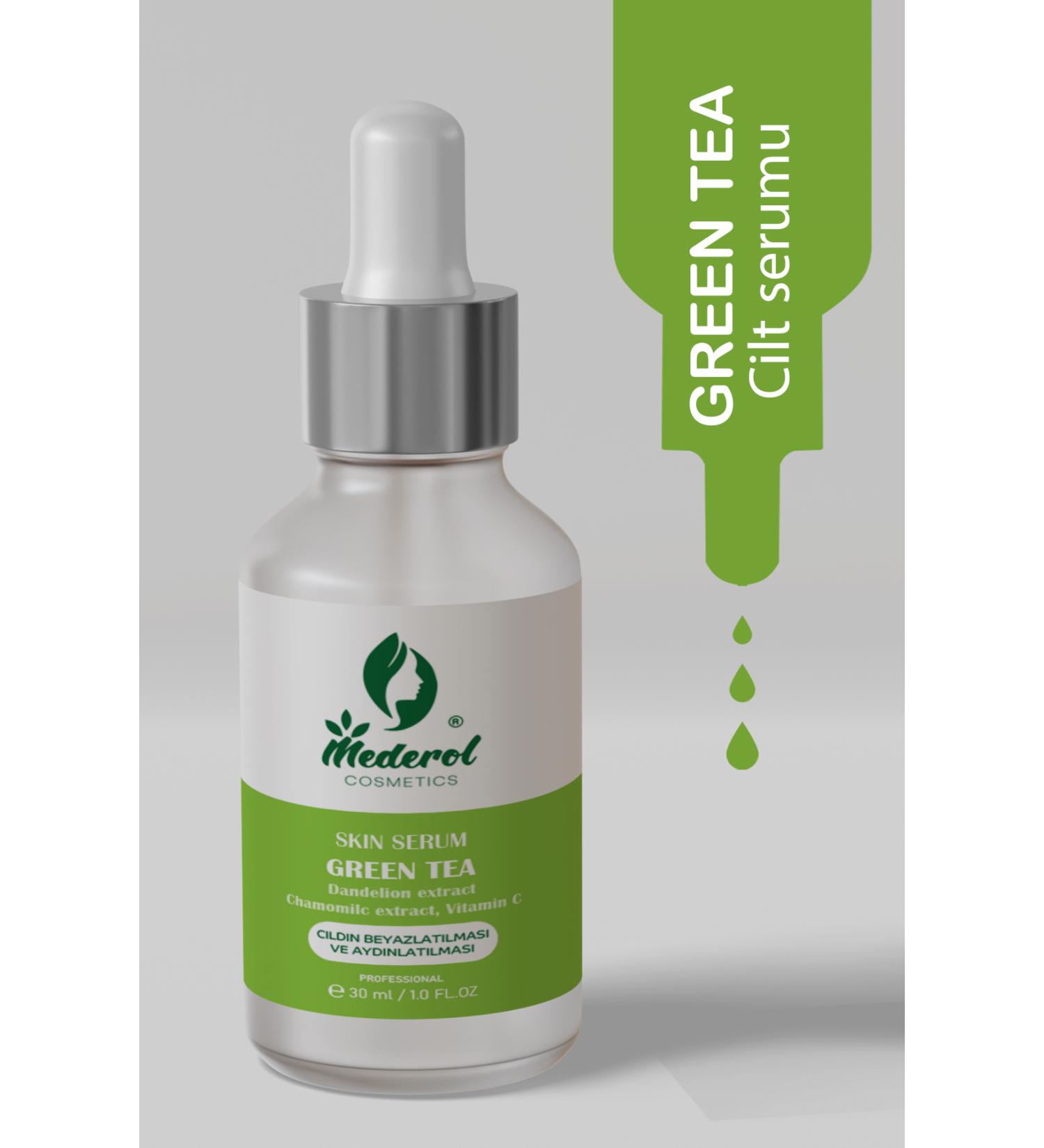 mederol cosmetics Green Tea Serum For Sensitive Skin Green Tea Natural Time Sleep Ampoule 30 Ml