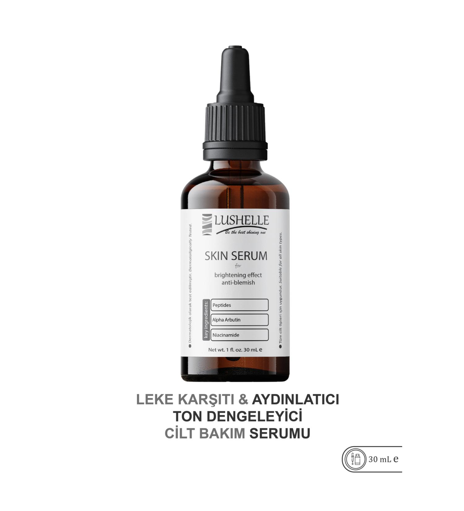 Lushelle Brightening Skin Serum 30 ml - Reduces Blemishes and Revitalizes the Skin