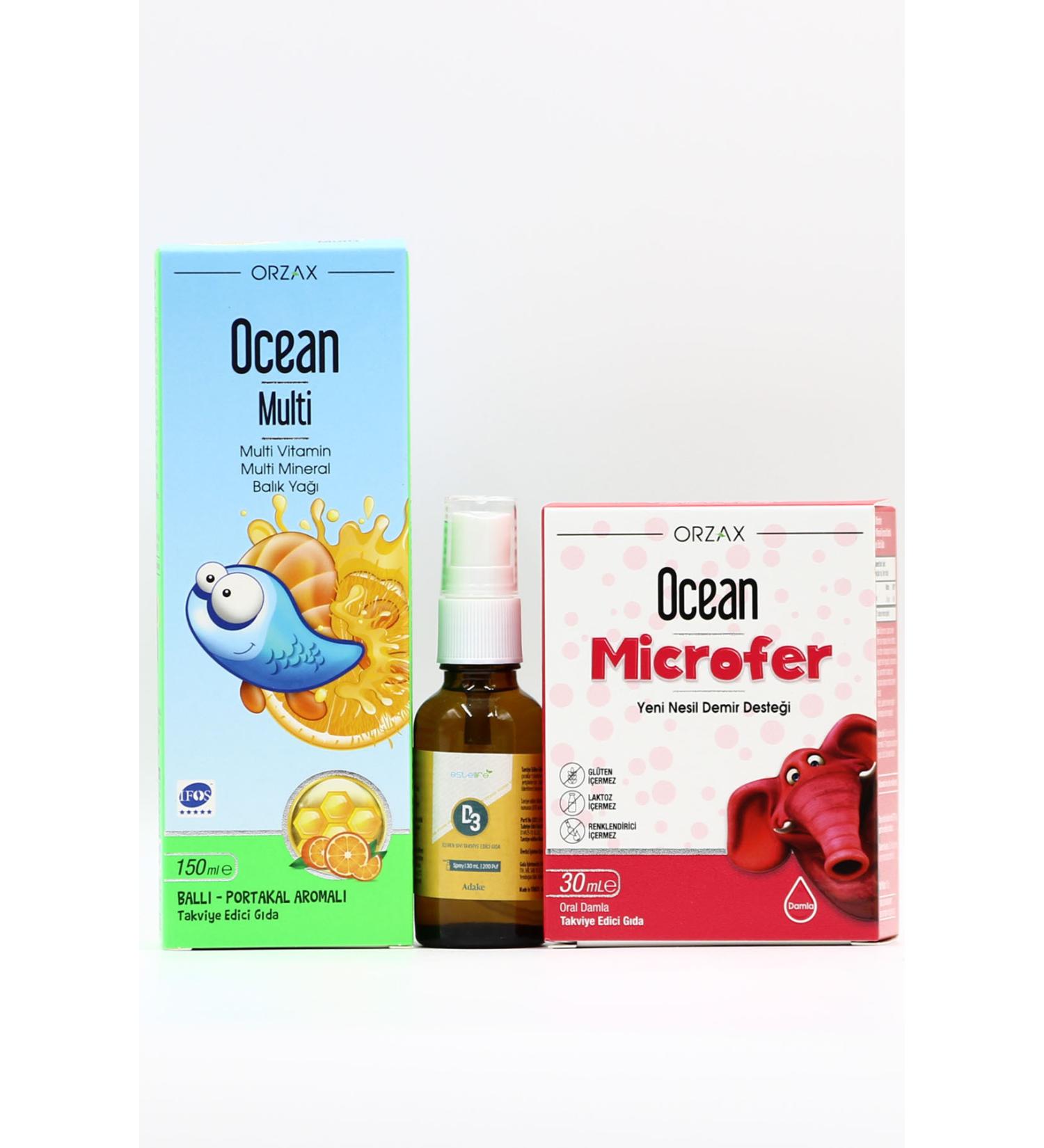 Iron and Vitamin Support Package for Children with Ocean Multi Estellife D3 Ocean Microfer - Buy Online on GoSupps.com