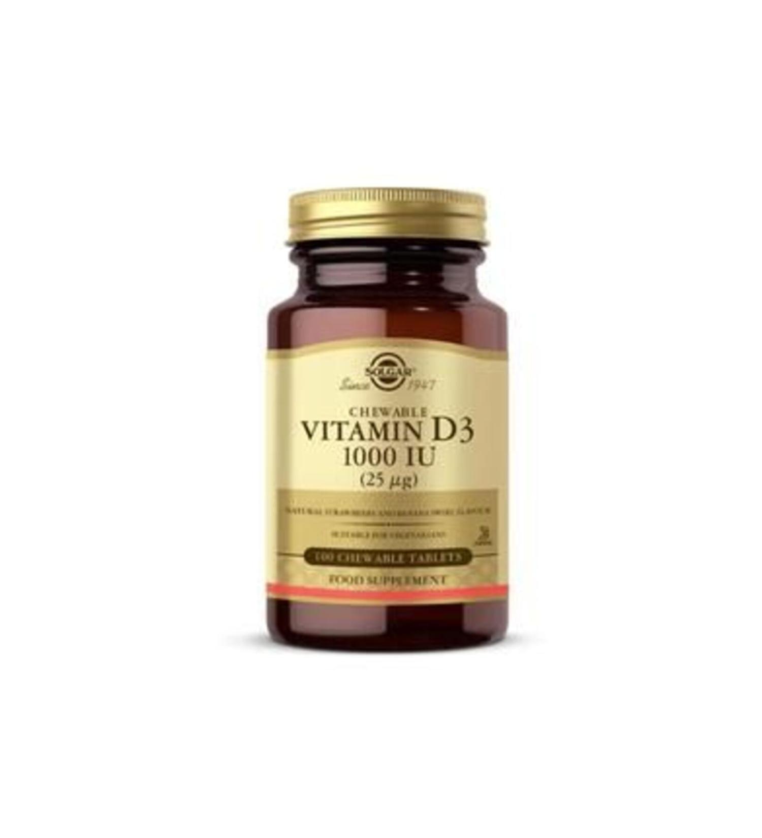 NOVAFACE STD Vitamin D3 1000 Iu 100 Chewable Form Classic