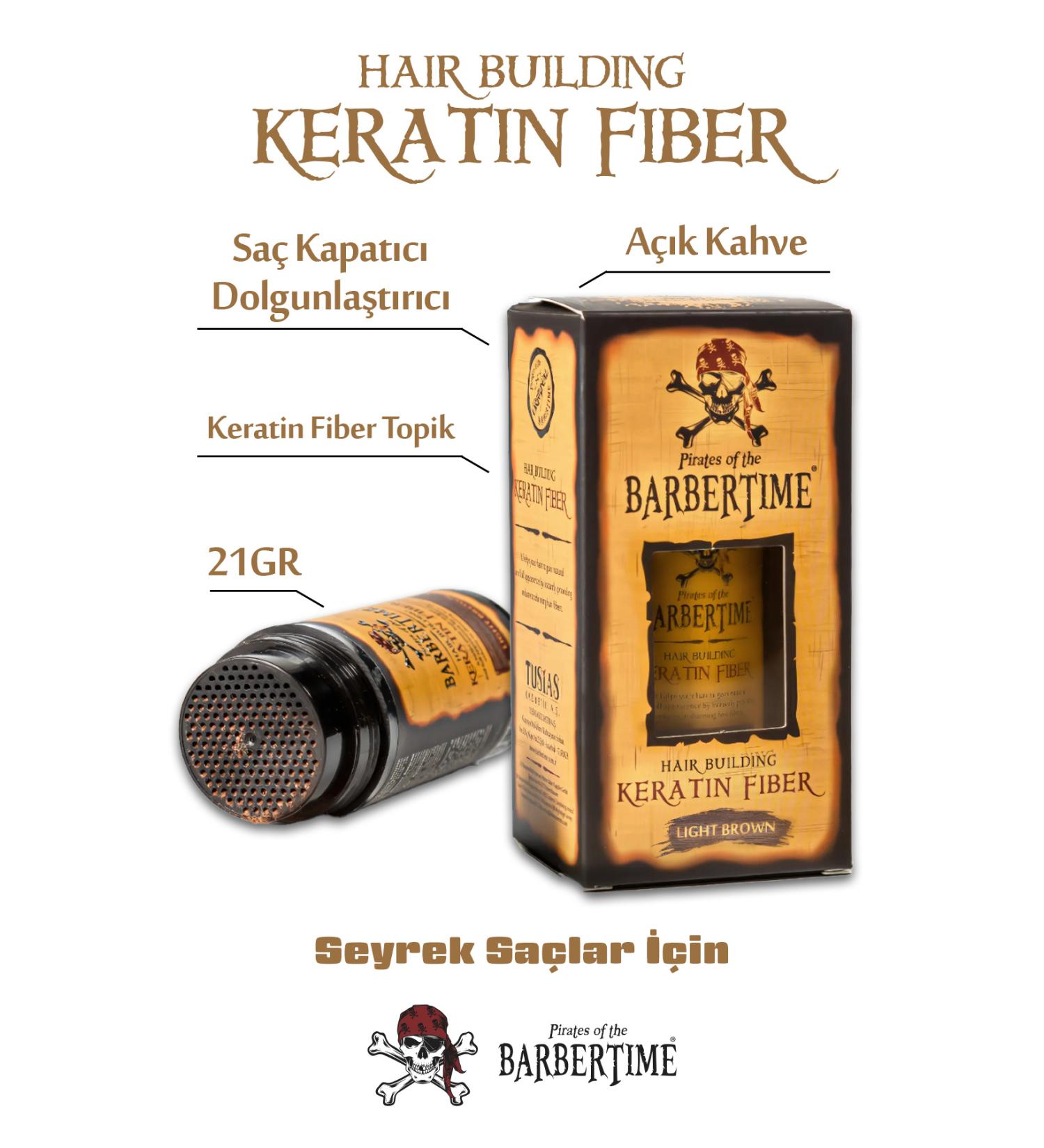 Barbertime Hair Building Keratin Fiber - Keratin Fiber Hair Builder - Hair Cover 21 gr
