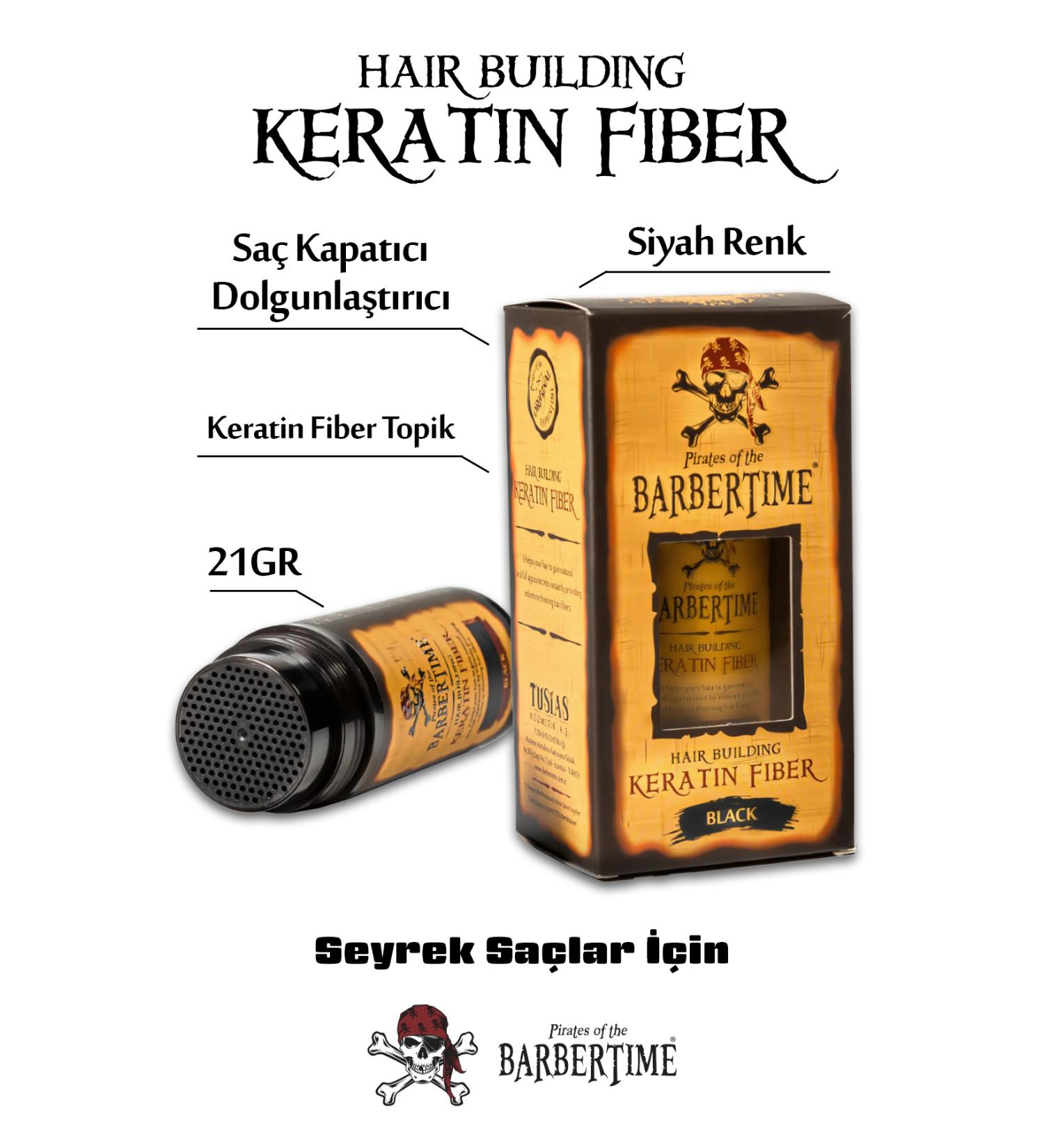 Barbertime Hair Building Keratin Fiber - Keratin Fiber Hair Builder - Hair Cover 21 gr