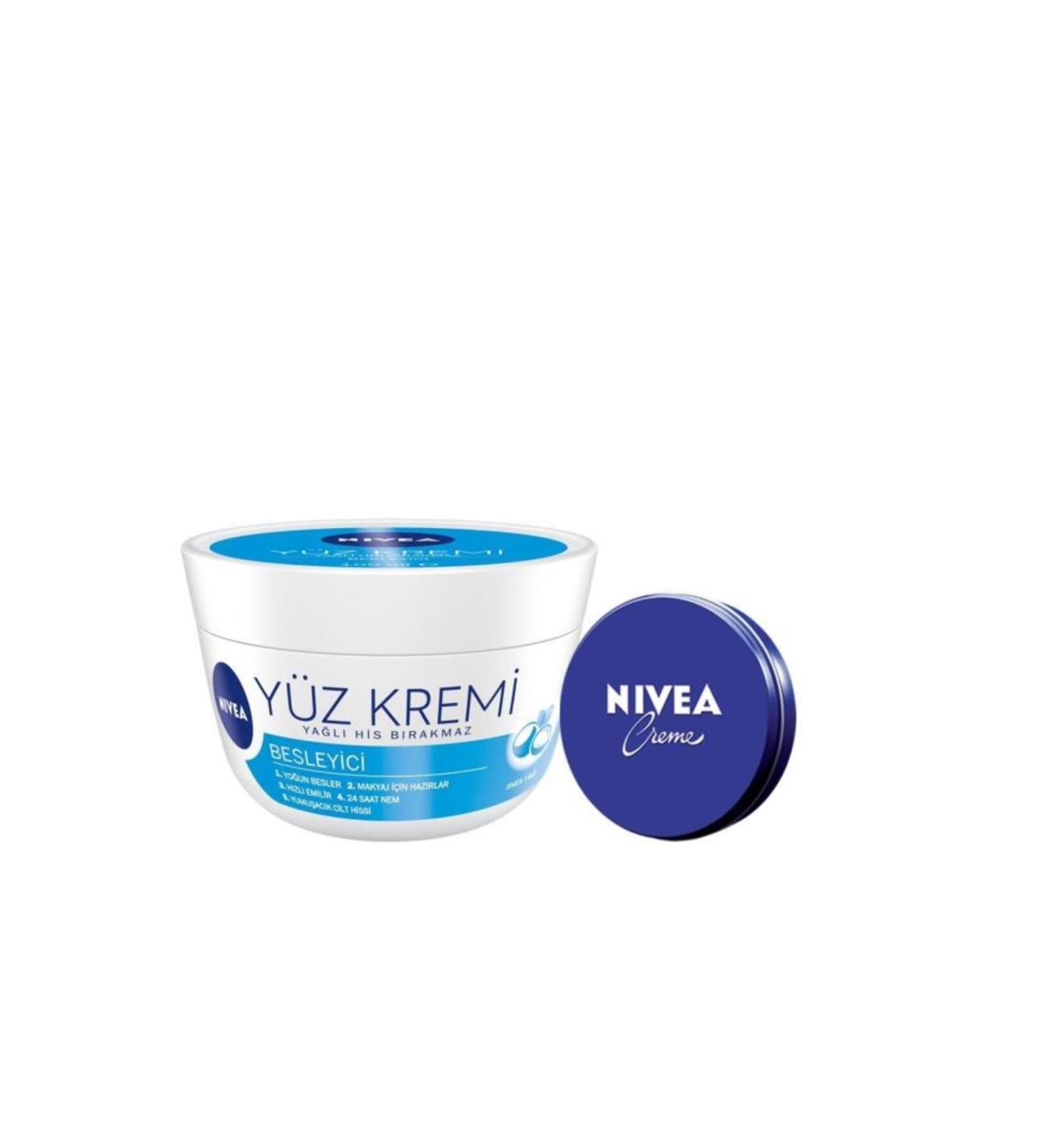 NIVEA Creme Moisturizing Cream 30ml and Nourishing Face Care Cream 100ml Does Not Leave an Oily Feeling