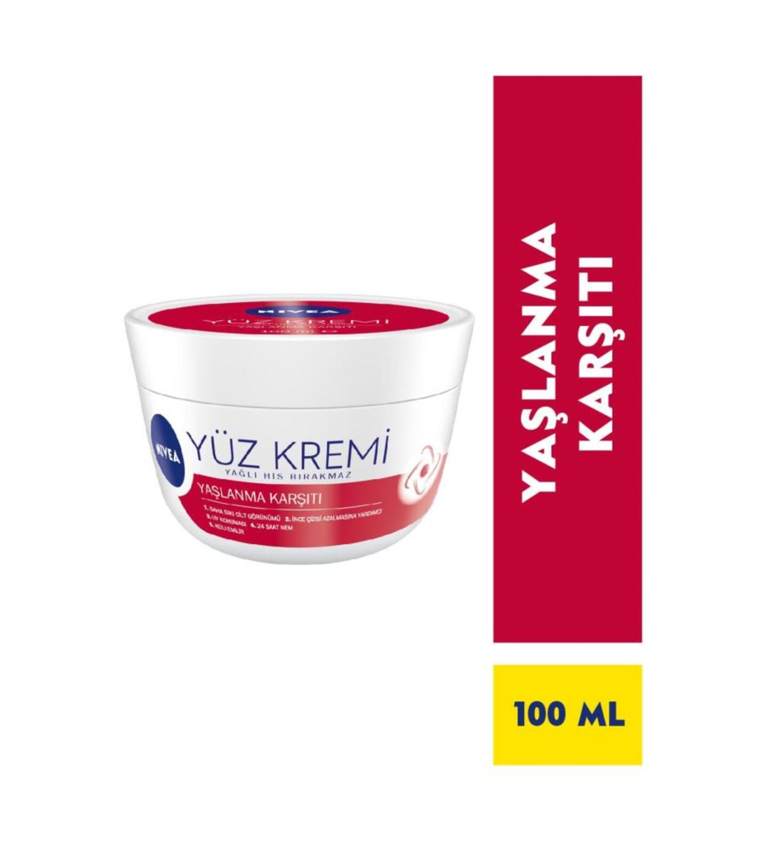 NIVEA Anti-Aging Face Care Cream 100ml Moisturizer Firm Skin Appearance Antioxidant UV Protection - Buy Online on GoSupps.com