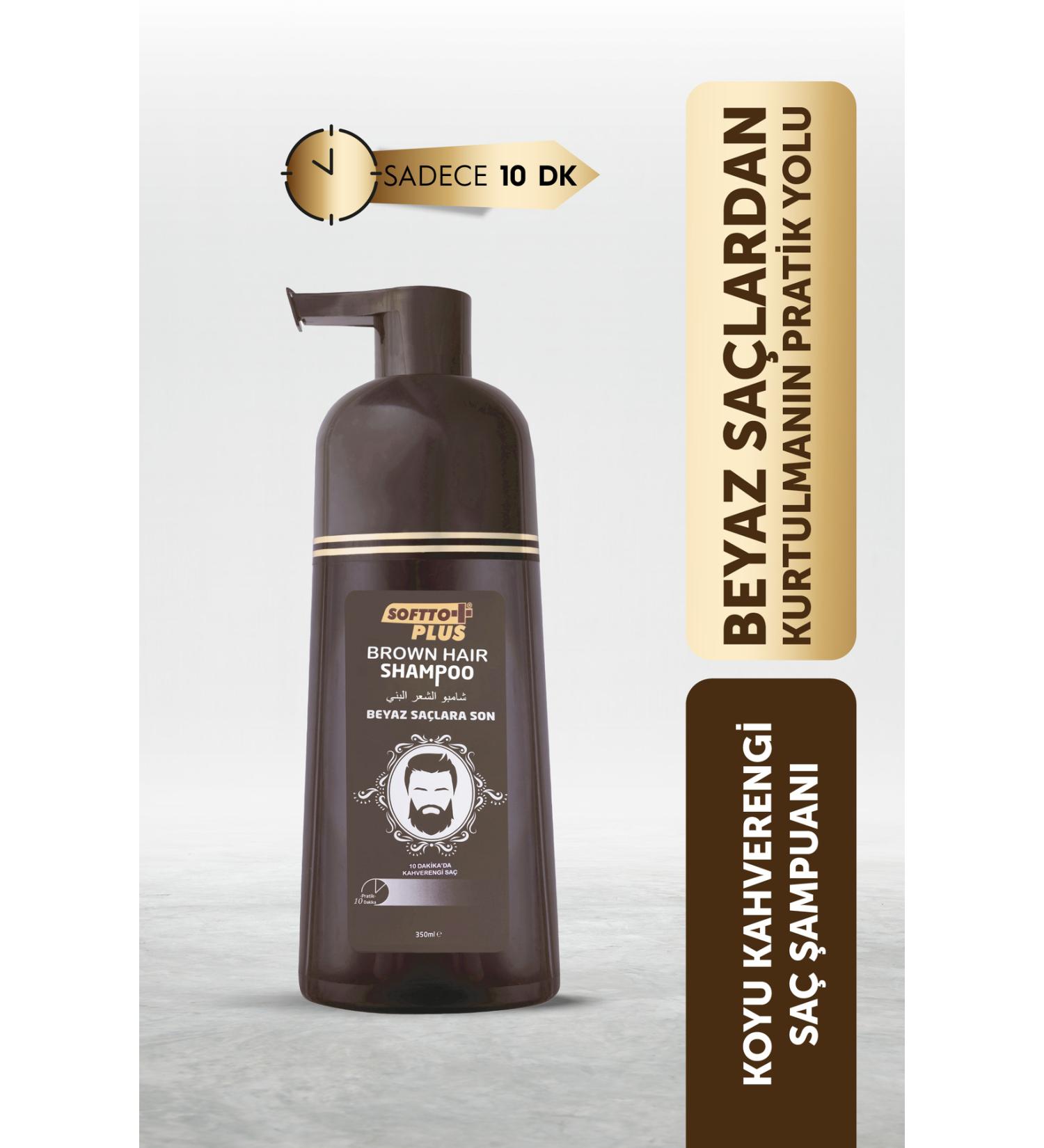Softto Plus Dark Brown Hair Shampoo for White Hair 350 Ml - Buy Online on GoSupps.com