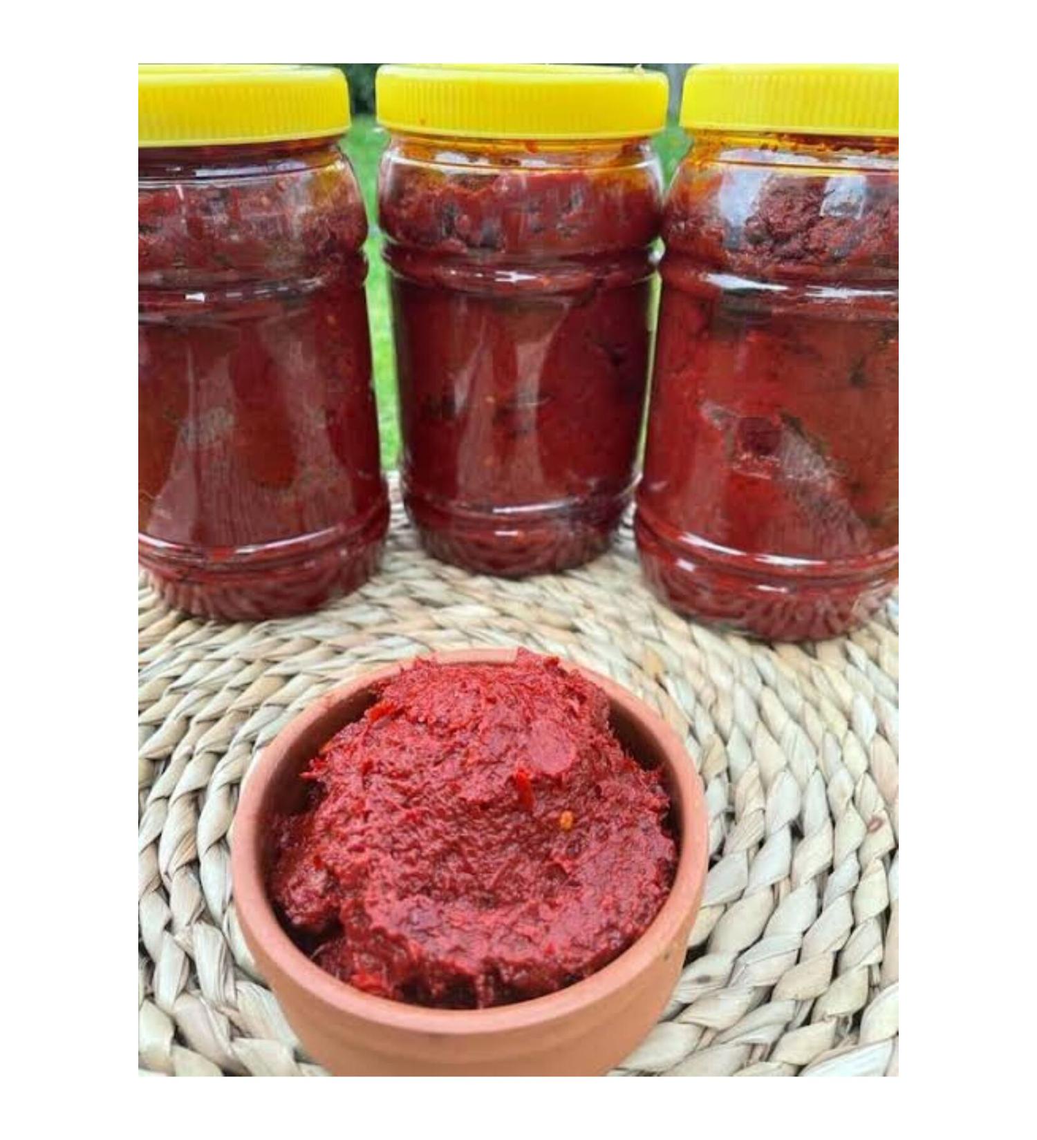 fatos regional SWEET PEPPER PASTE 4 KG SUN DRIED