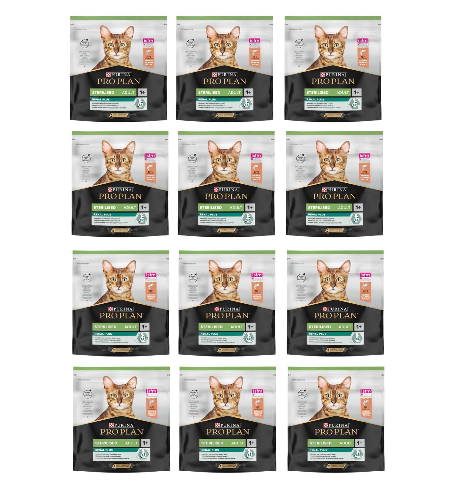 Pro Plan Renal Plus Sterilesed Salmon Sterilized Cat Food 400 Gr. X 12 Pack