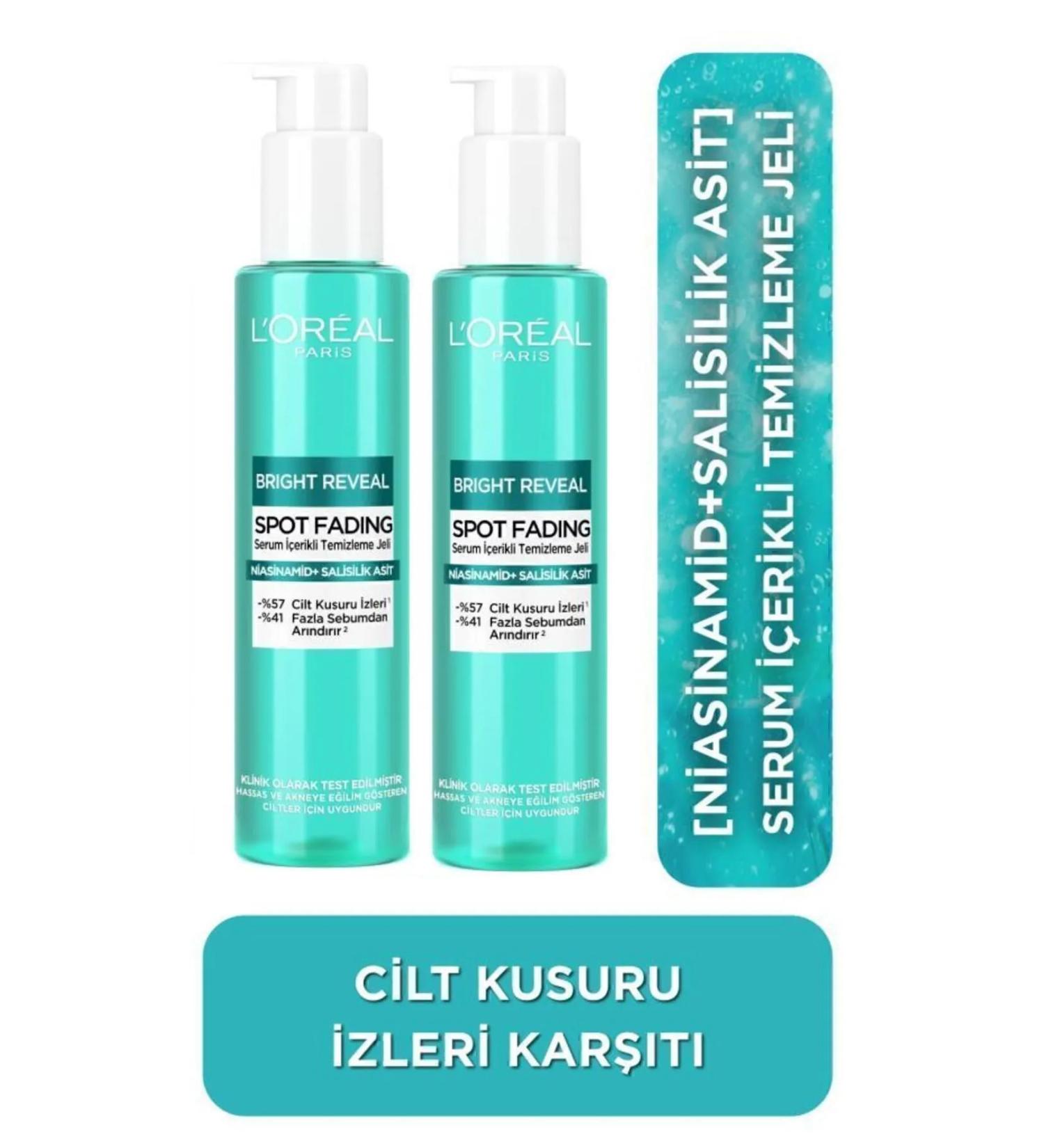 L'Oreal Paris Bright Reveal Anti-Skin Imperfections Serum-Containing Cleansing Gel Niacinamide + Salicylic Acid 150ml - Buy Online on GoSupps.com