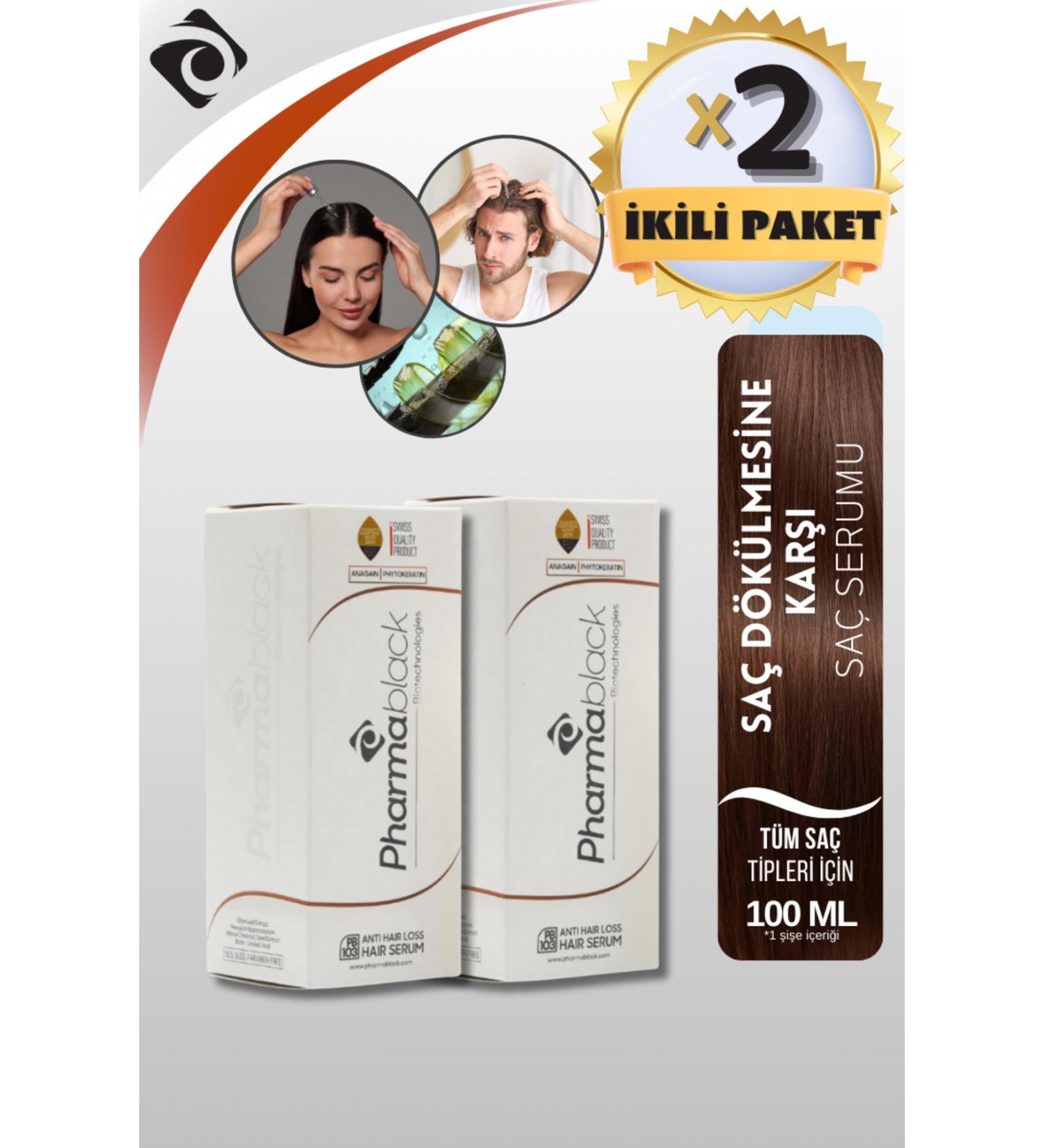 Pharmablack Anti Hair Loss Serum Against Hair Loss 100 Ml (2 Pieces)