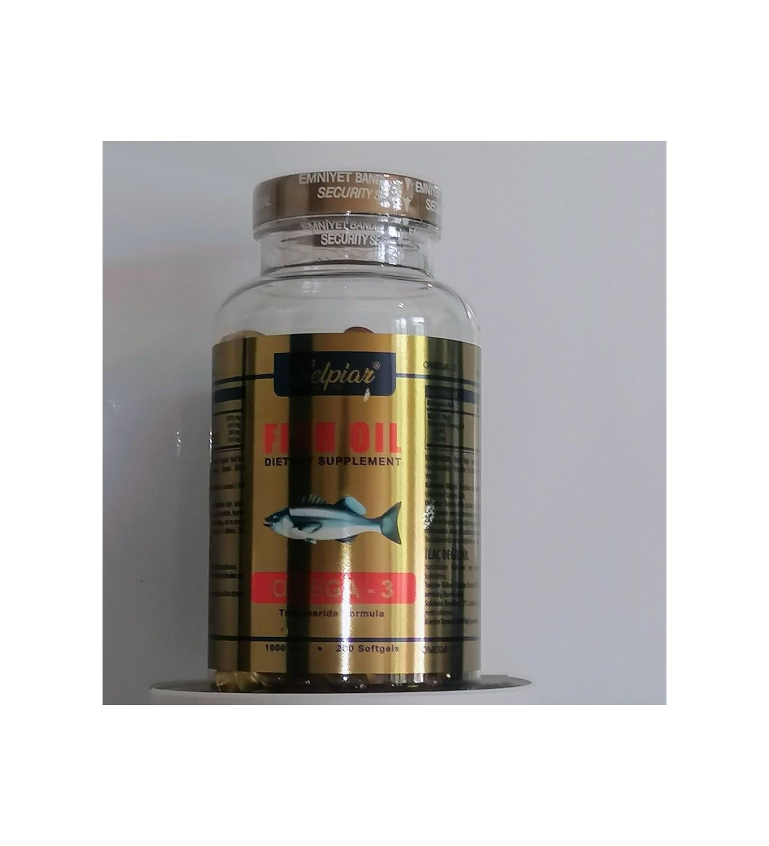 Selpiar Fish Oil Omega-3 Fish Oil 1000 Mg 200 Softgels - Buy Online on GoSupps.com