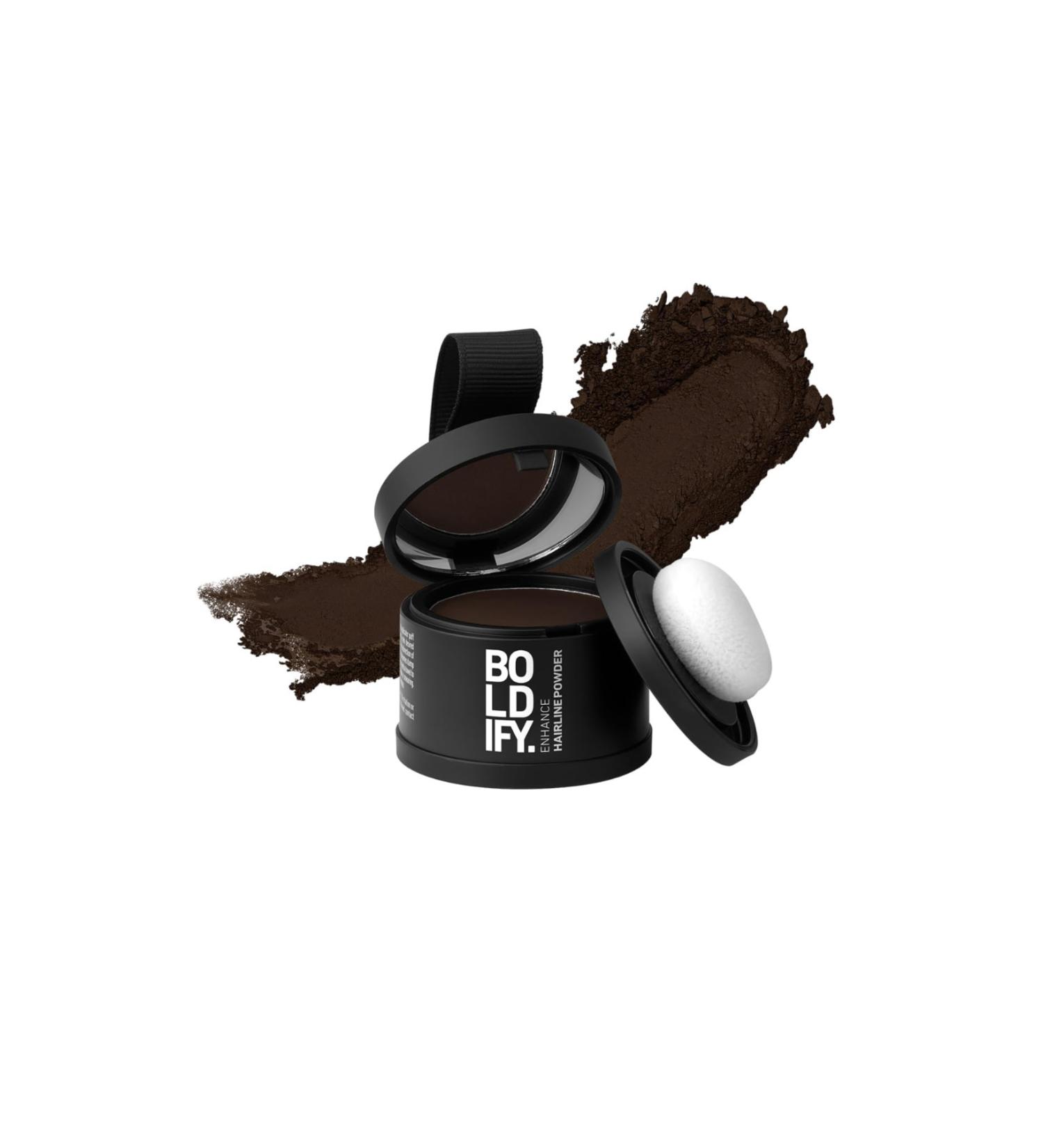 Boldify Hair Powder Dark Brown Volumizing Topical Powder Hides Hair Loss & Effective for 48 hours