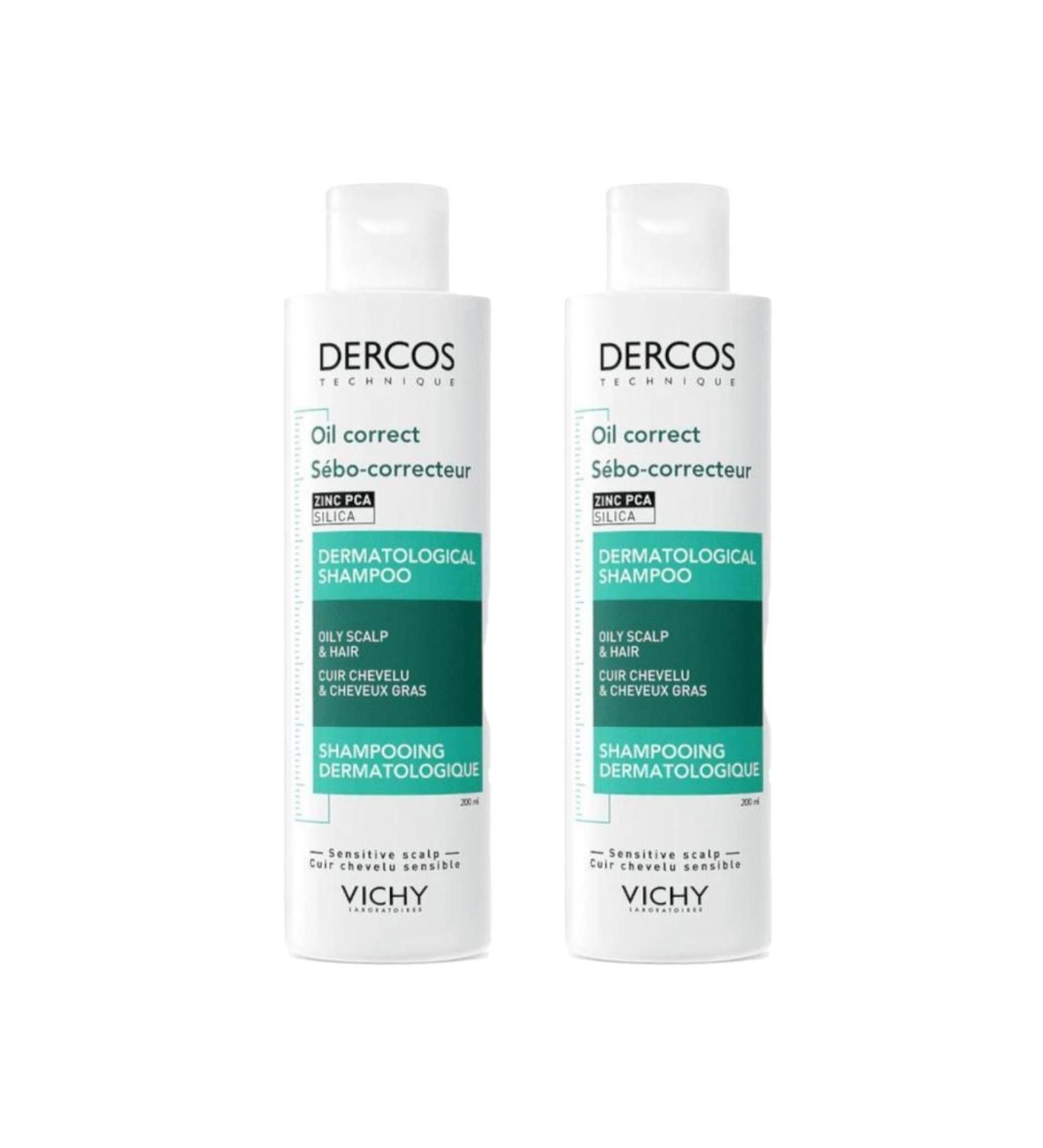 Vichy Dercos Sebum Control Shampoo 200 ml 2 Pieces