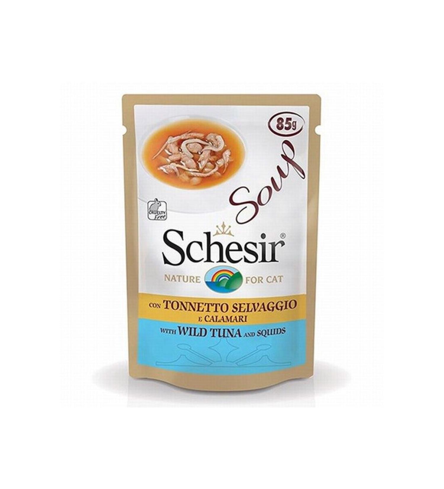 Astra Market Schesir Tuna and Calamari Cat Soup 85 Gr - Lisinya