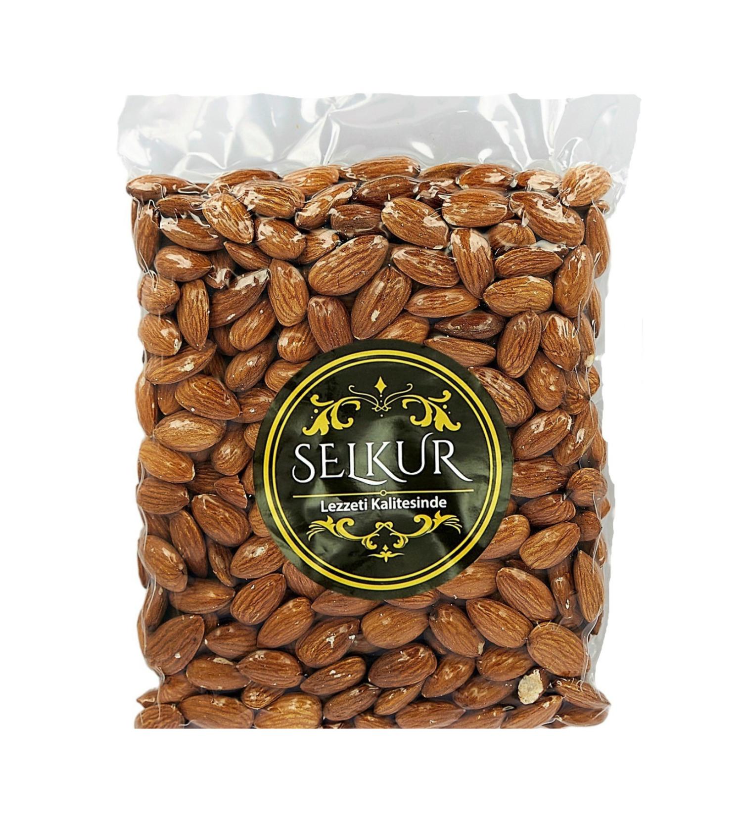 SELKUR Raw Almond 500gr Vacuum Package-Coarse Grain - Buy Online on GoSupps.com