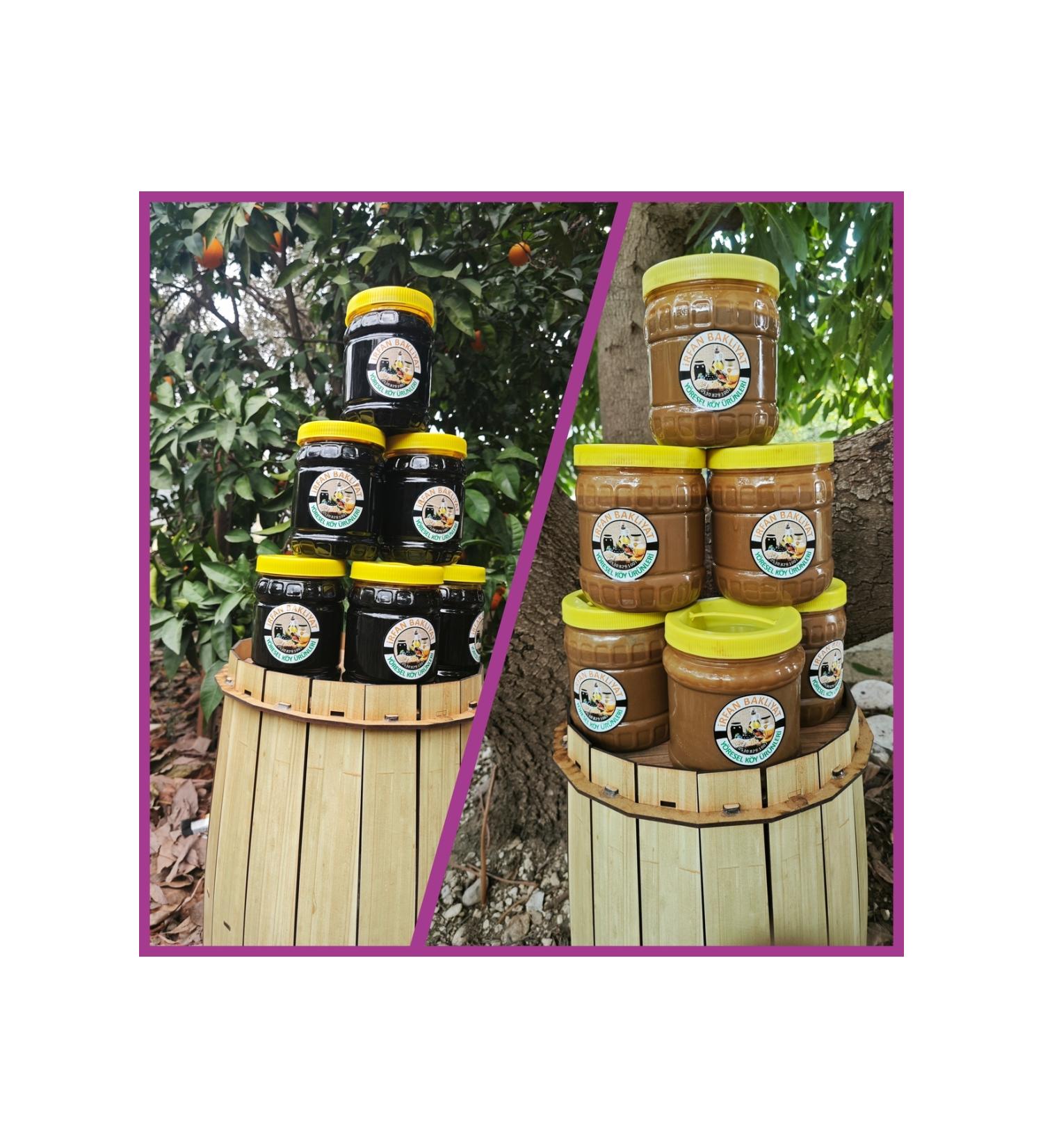 irfan legumes Carob Molasses (Carob) 1 kg Tahini 800 gr net 1800 gr