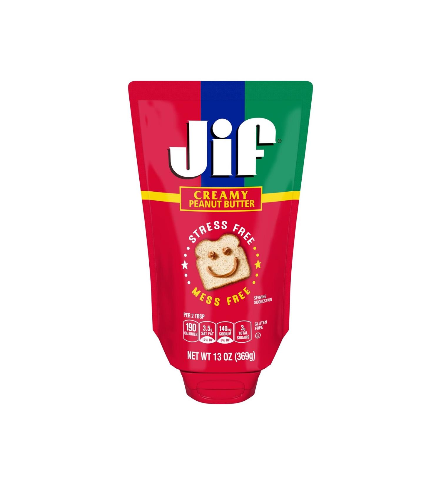 Jif Squeeze Creamy Peanut Butter 13 OZ (369g)
