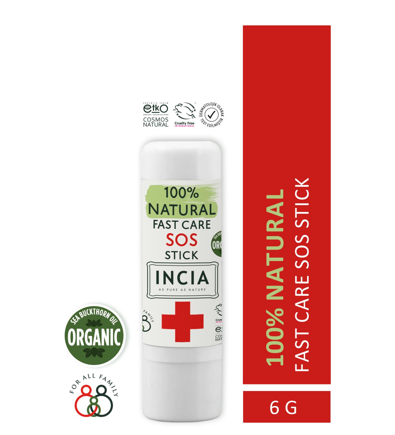 INCIA 0 Natural Sauce Stick Instant Soothing Organic Sea Buckthorn Fast Protection Herbal 6 G