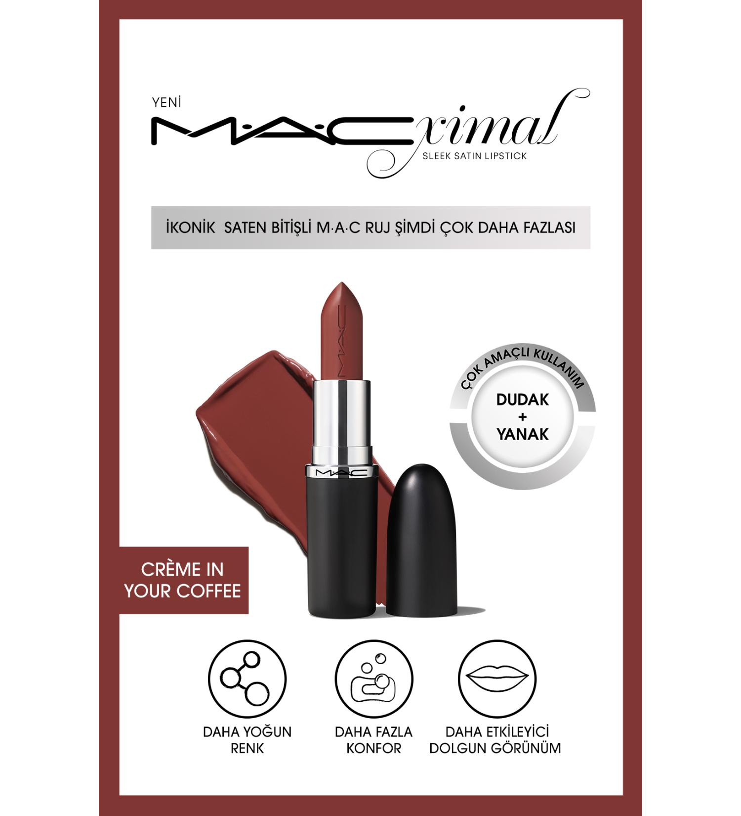 Mac Lipstick With A Nourishing Satin Finish That Gives An Impressively Plump Look-Creme In Your Coffee - Buy Online on GoSupps.com