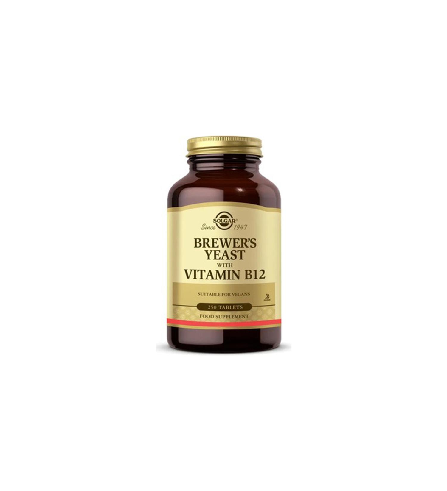 Solgar Brewer's Yeast With B12 250 Tablets