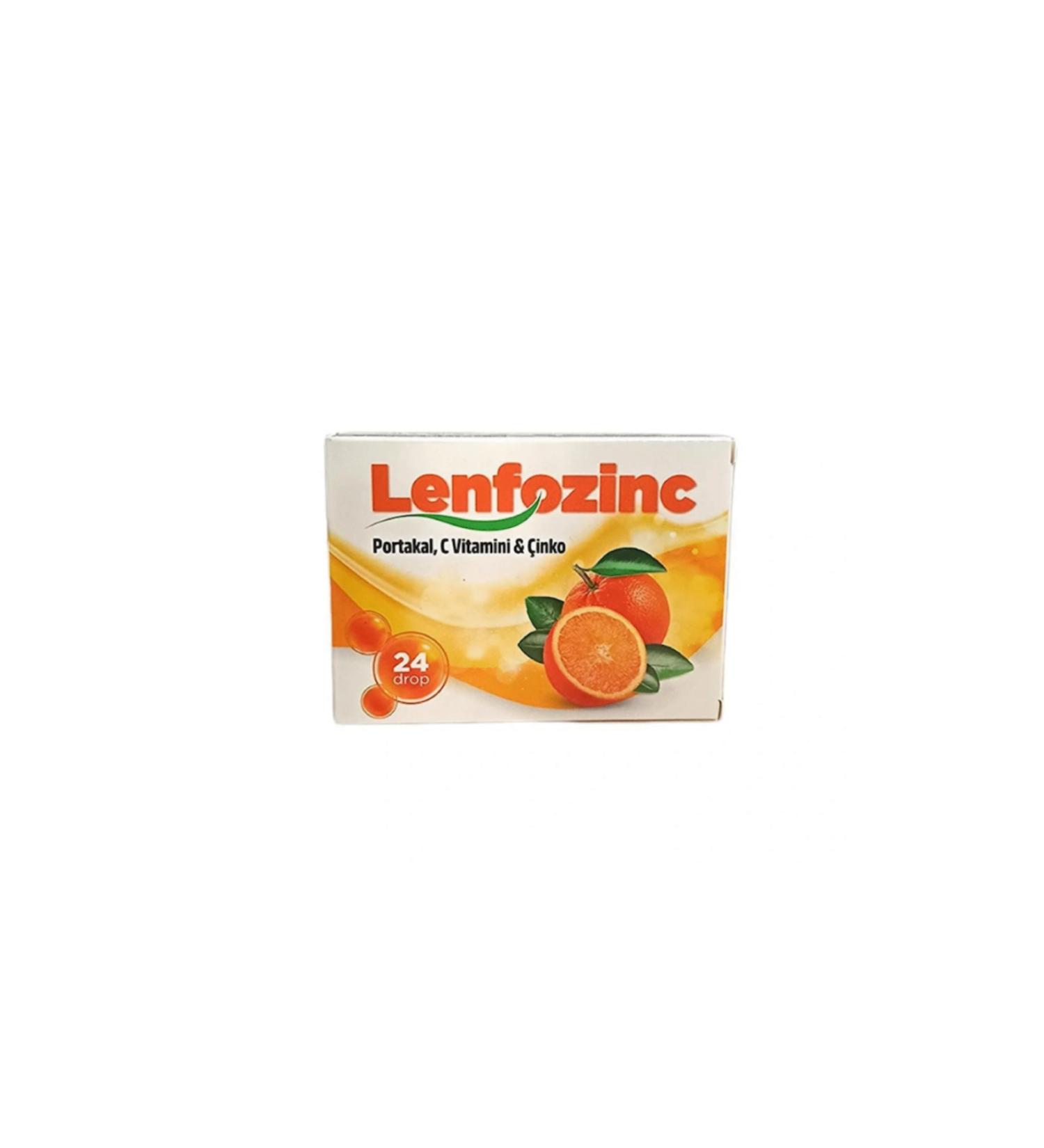 Lymphozinc Orange Vitamin C Zinc 24 Pastilles