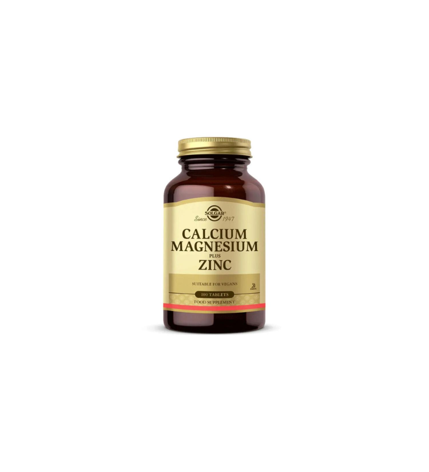 Solgar Calcium Magnesium Zinc 100 Tablets