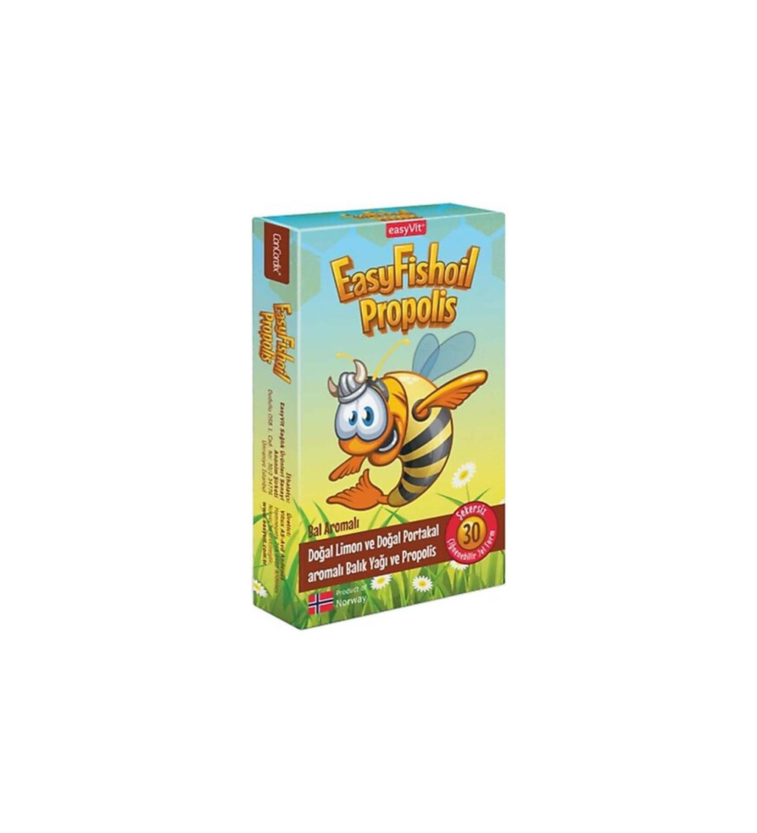 EASYVIT Easyfishoil Propolis Omega 3 Fish Oil Chewable 30 Gel