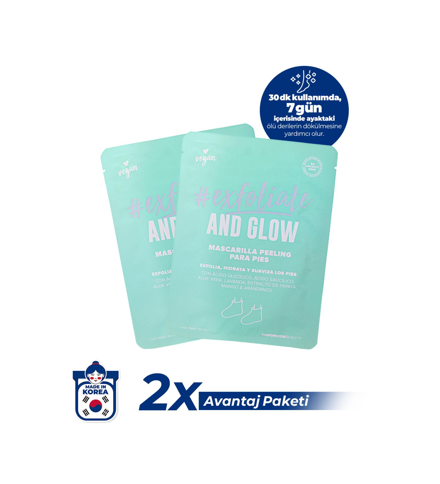 todobeauty 2-Pack Exfoliate and Glow Sock Type Peeling Foot Mask - Buy Online on GoSupps.com