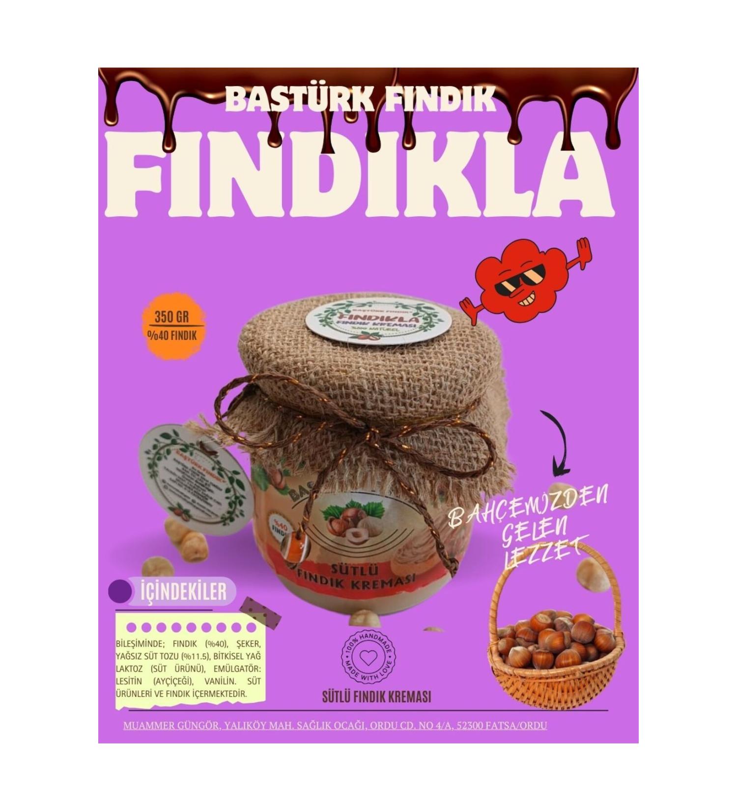 BASTURK HAZELNUT Milk Hazelnut Cream 350 gr Hazelnut - Buy Online on GoSupps.com