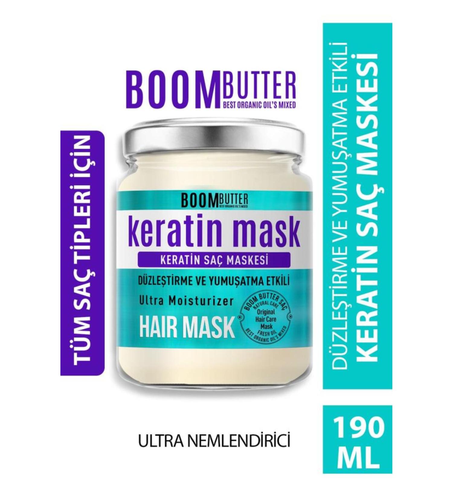 BOOM BUTTER Strengthening Repair Keratin Hair Mask 190 ml - Buy Online on GoSupps.com
