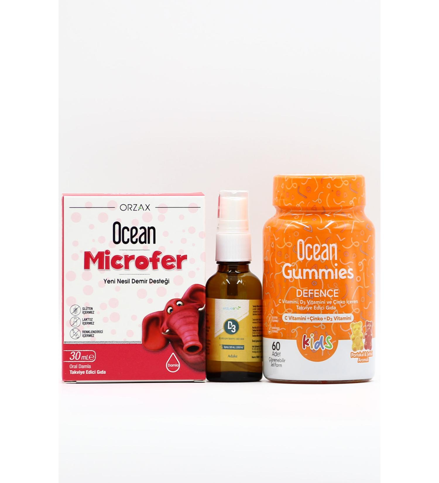Iron and Immune Support Package for Children with Ocean Microfer Estellife D3 Ocean Gummies Defense