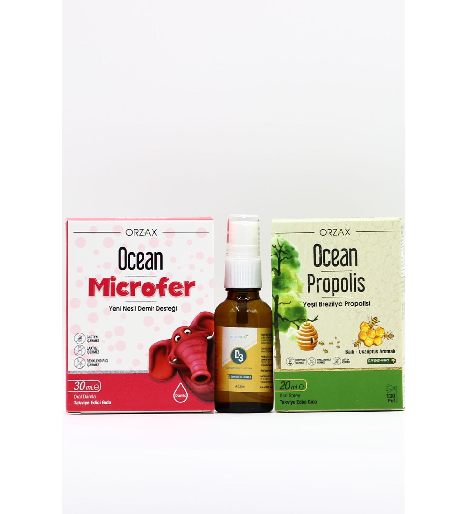 Iron and Immune Support Package for Children with Ocean Microfer Estellife D3 Ocean Propolis