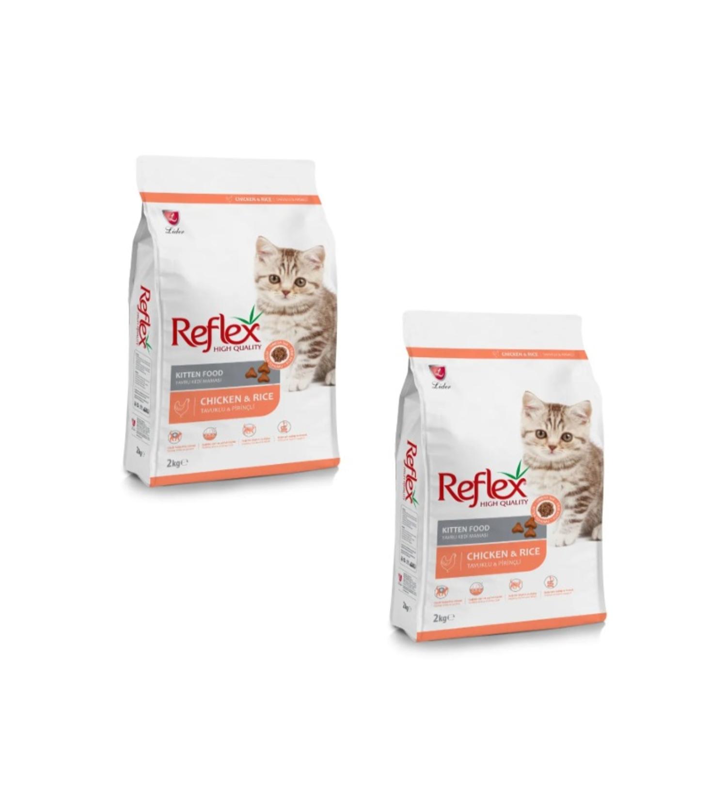 Premium Reflex Kitten Chicken Rice Cat Food 2 Kg X 2 Pieces - Buy Online on GoSupps.com