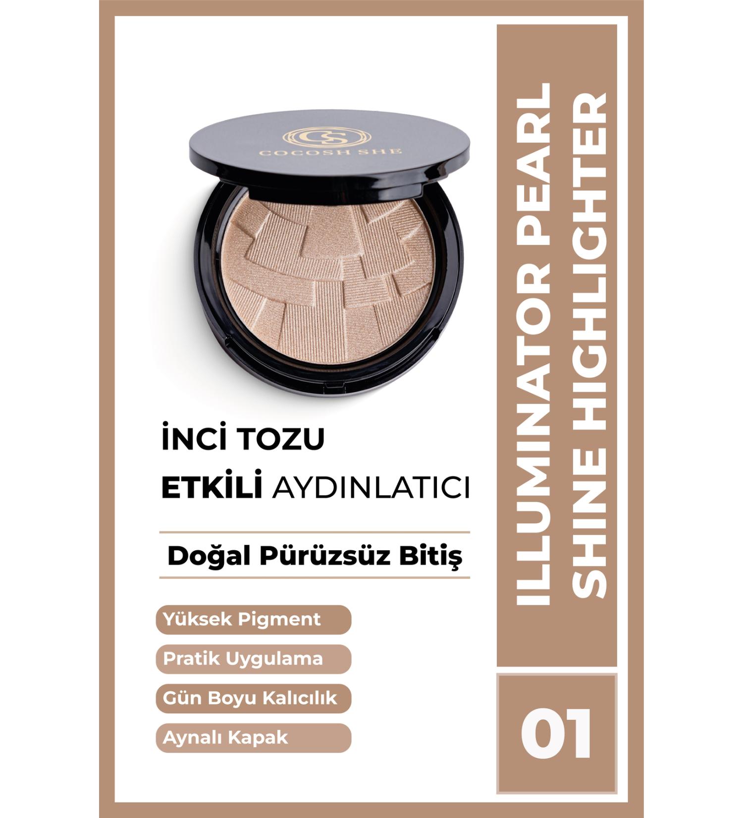 Cocosh She Pearl Shine Illuminating Highlighter 01 Golden Bronze Pearl Powder High Pigmentation Soft Texture - Buy Online on GoSupps.com
