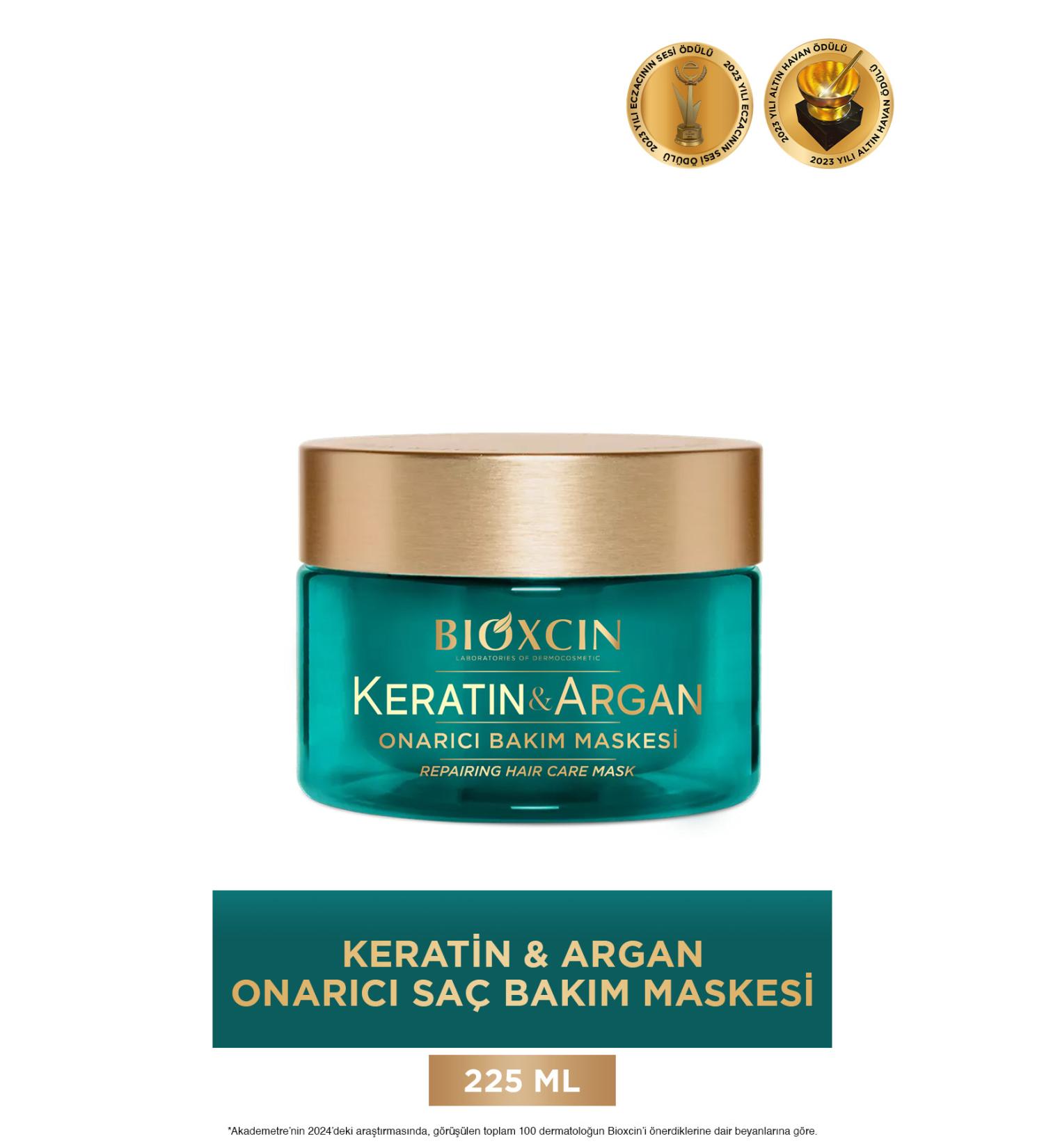 Bioxcin Keratin and Argan Repairing Hair Care Mask 225 ml - Buy Online on GoSupps.com