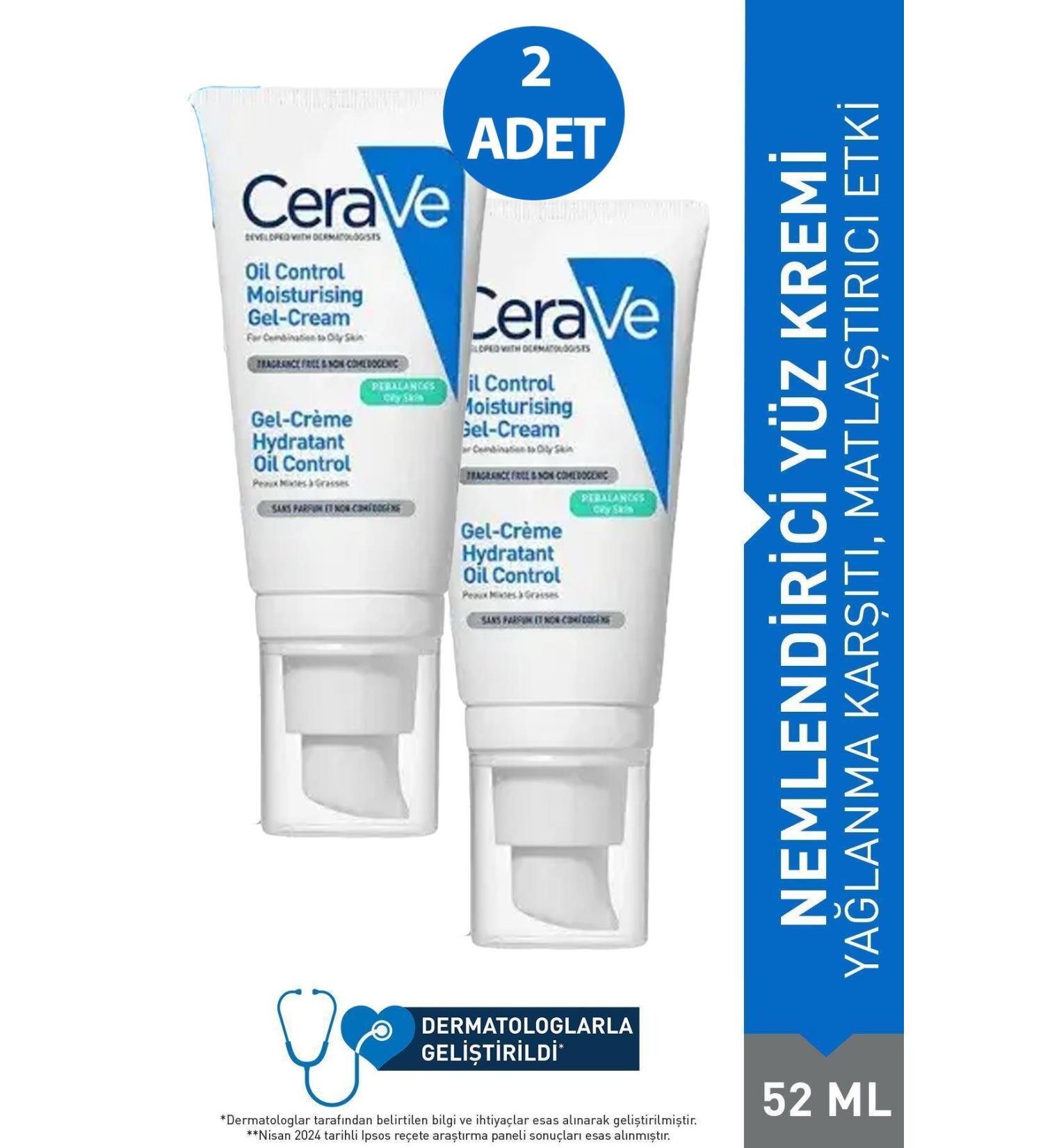 CeraVe Anti-Oily Moisturizing Face Cream 52 ml 2 Pieces - Buy Online on GoSupps.com