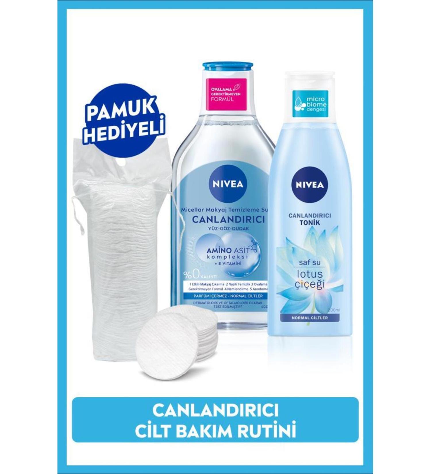 NIVEA Refreshing Micellar Make-Up Remover Water 400ml & Moisturising Toner 200ml