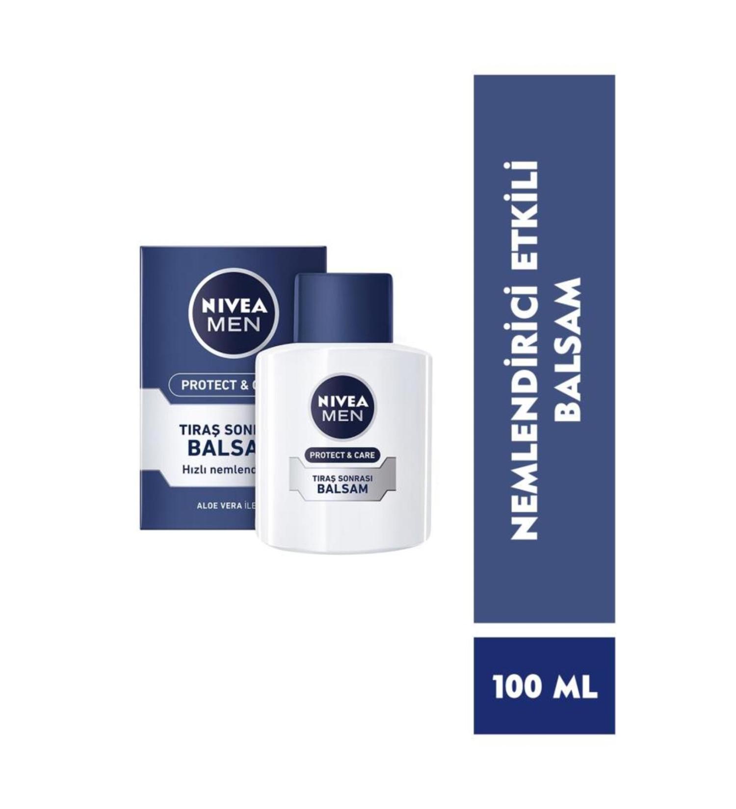 NIVEA MEN Men's After Shave Balsam Protect&Care 100ml Anti-Irritation Soothing Protective Repairing - Buy Online on GoSupps.com