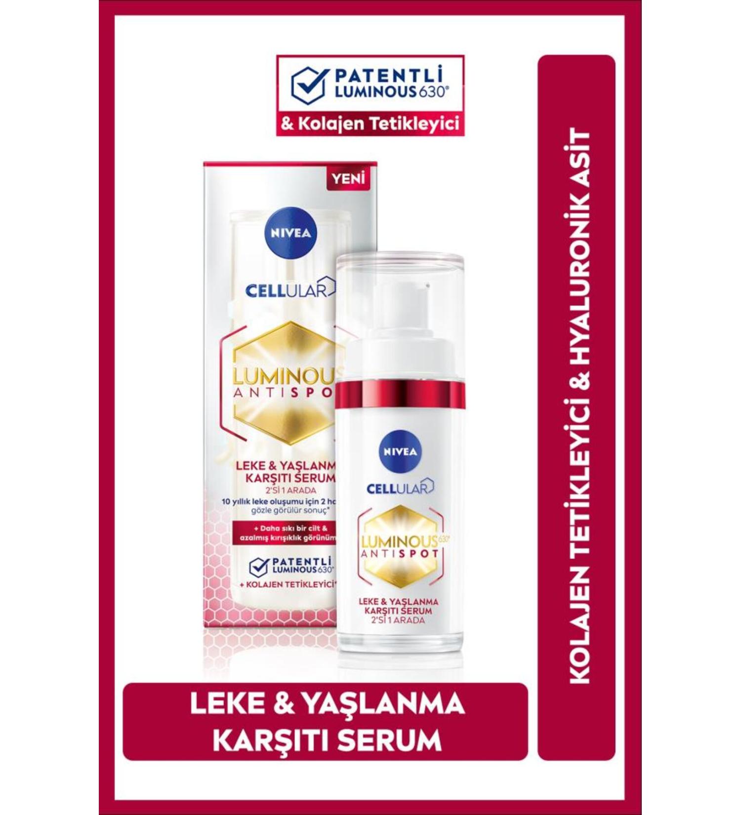 NIVEA Luminous630 Anti-Blemish and Anti-Aging Serum 30ml Collagen Trigger Hyaluronic Acid Firming - Buy Online on GoSupps.com
