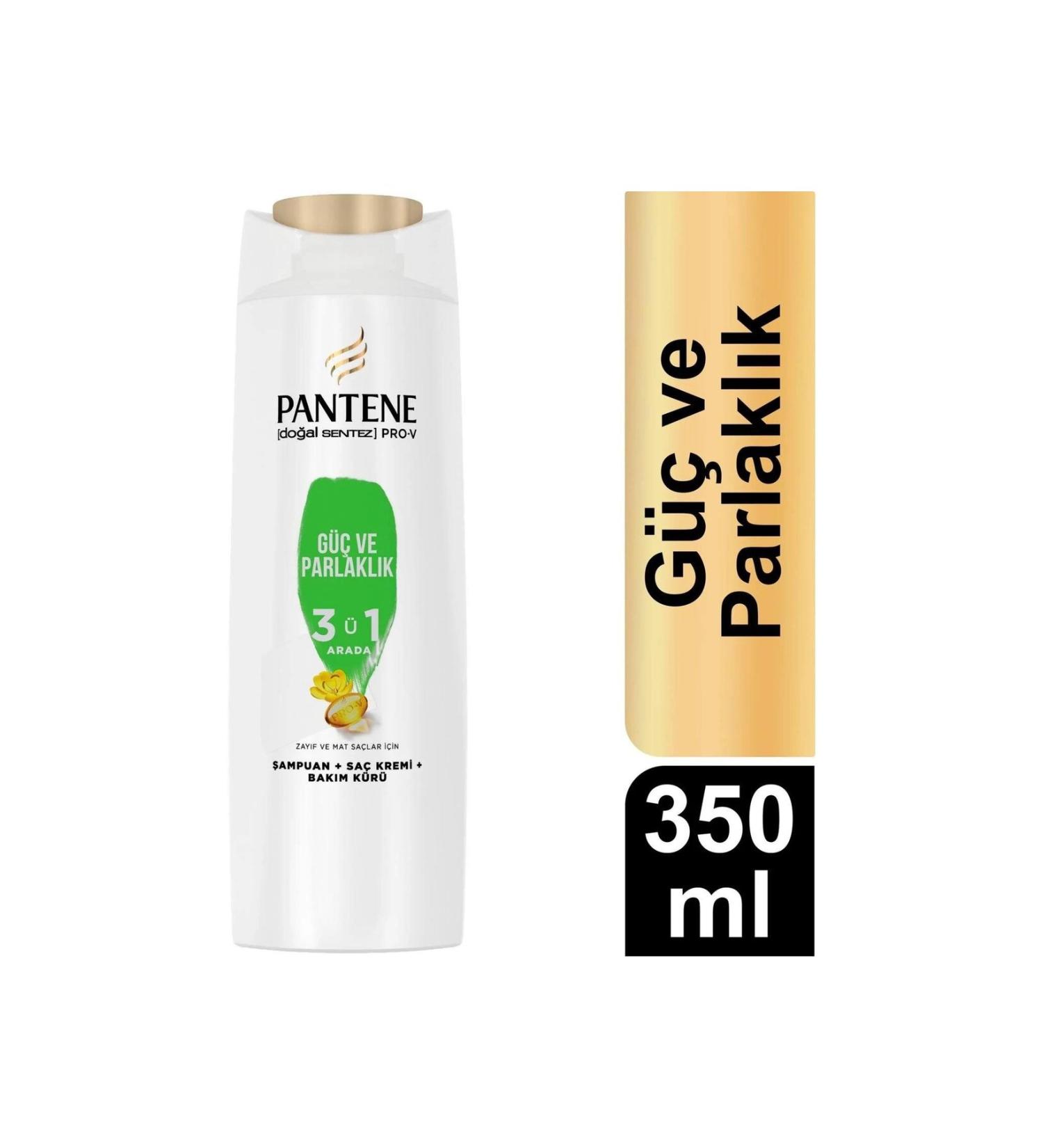 Pantene Shampoo 350ml. 3in1 Strong and Shine