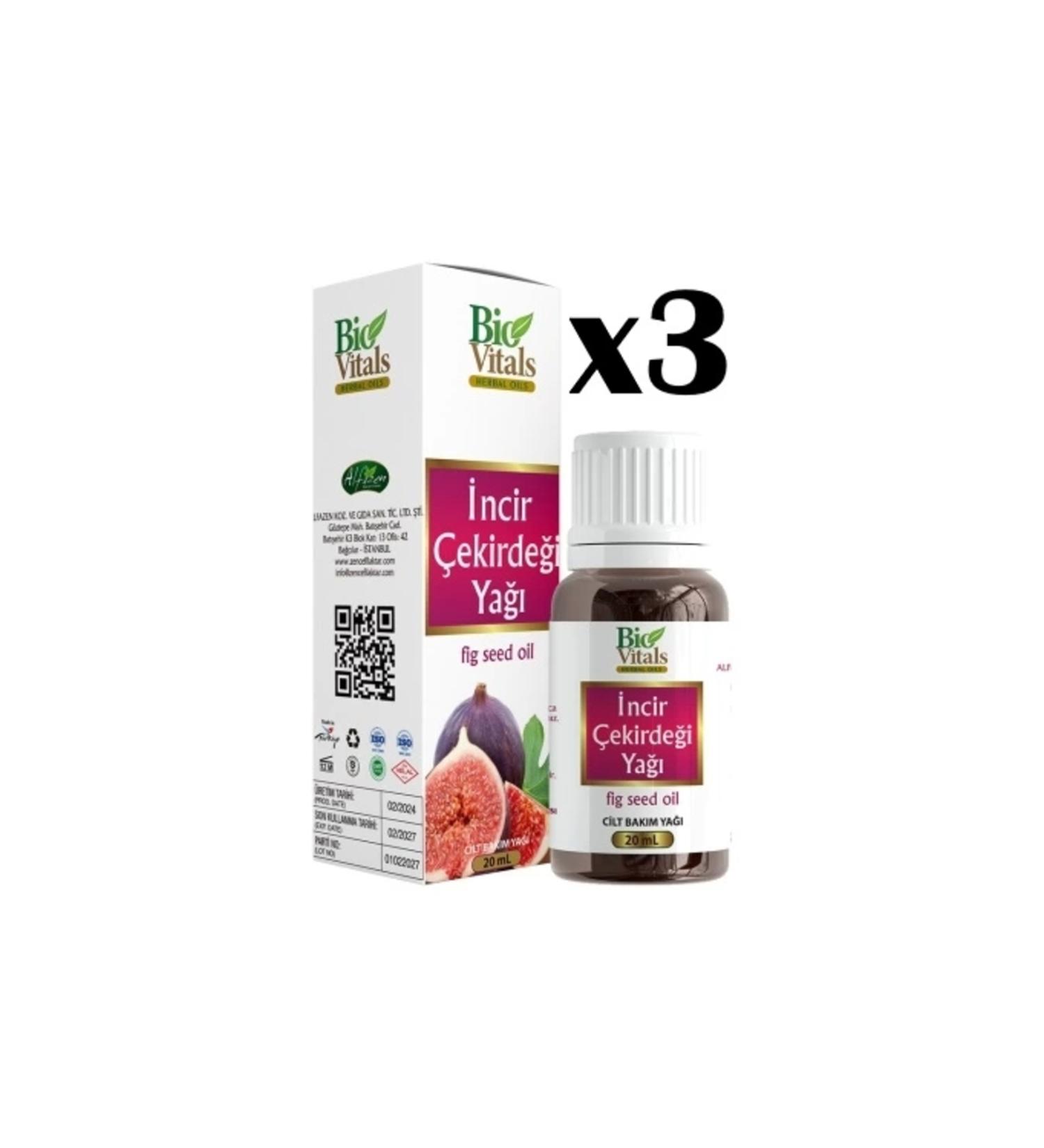 Bio vital Biovitals Fig Seed Oil 20 ml x 3 Pieces