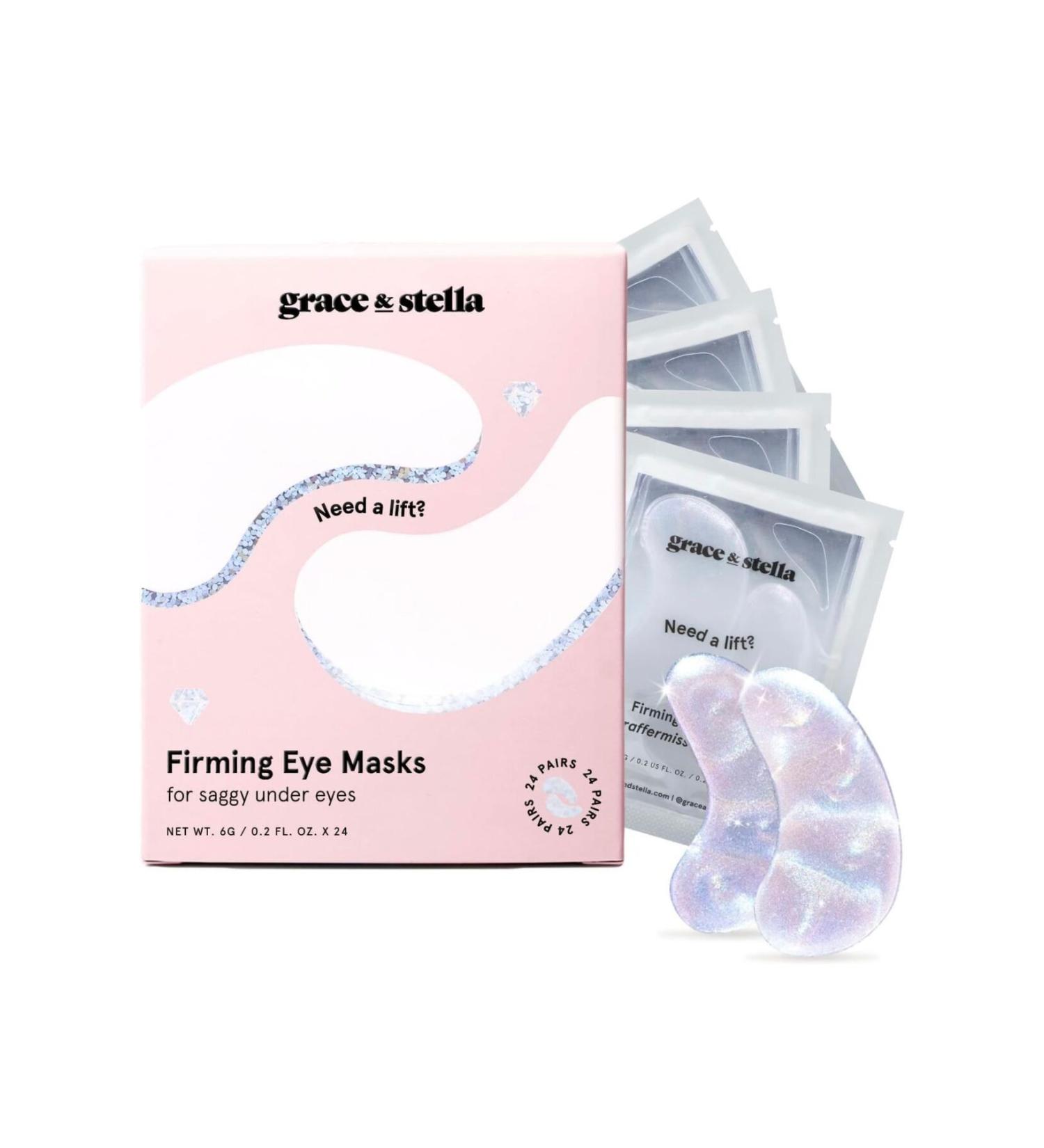 grace & stella Peptide & Rice Extract Eye Mask Holographic 1 Pair Dark Circles - Buy Online on GoSupps.com