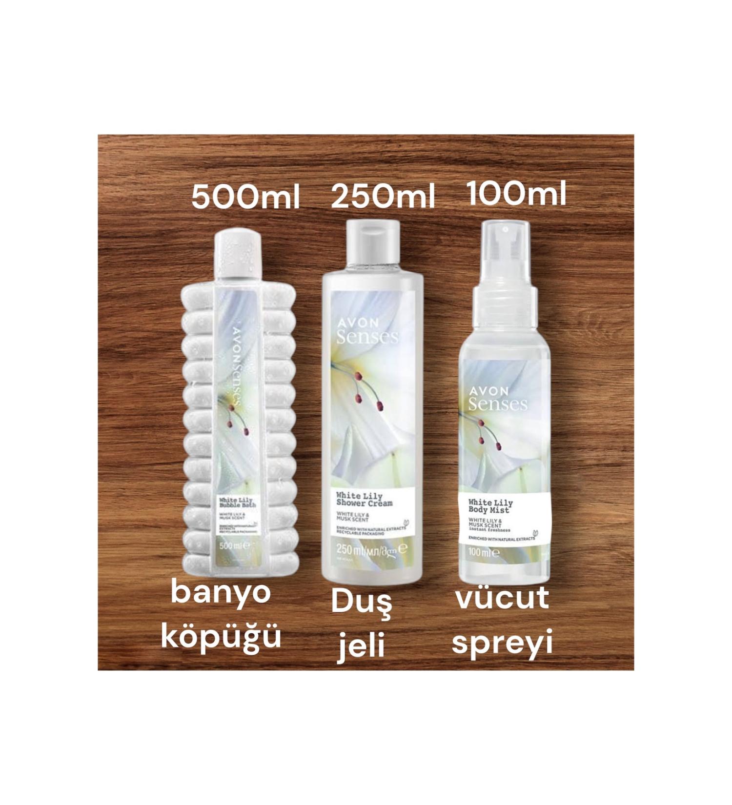 Avon WHITE LILY SHOWER GEL SET