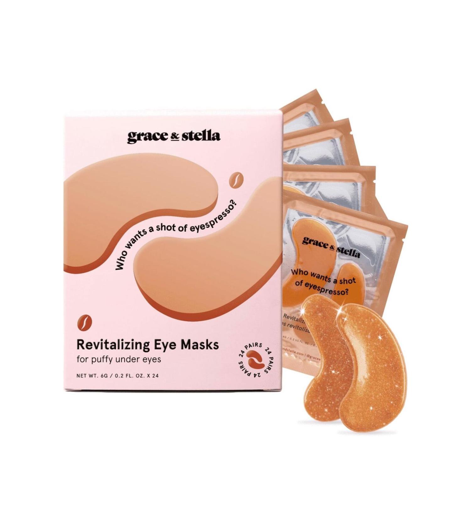 grace & stella Award Winning Caffeinated Eye Mask Niacinamide Hyaluronic Acid 12 Pairs - Buy Online on GoSupps.com