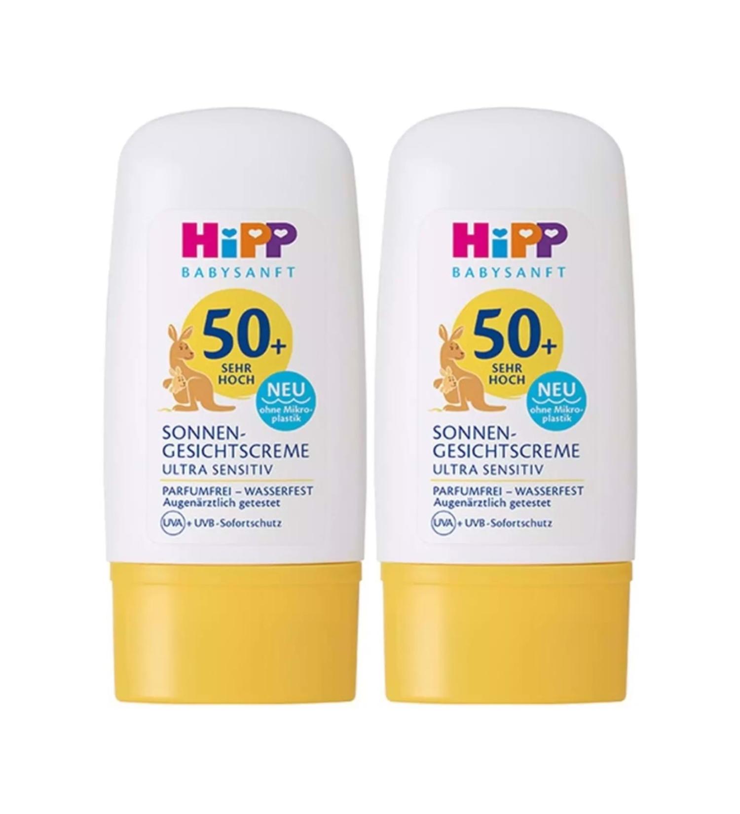 Hipp Babysanft Sun Cream - Face Sunscreen 50+ Factor Ultra Sensitive 30ML (Set of 2)